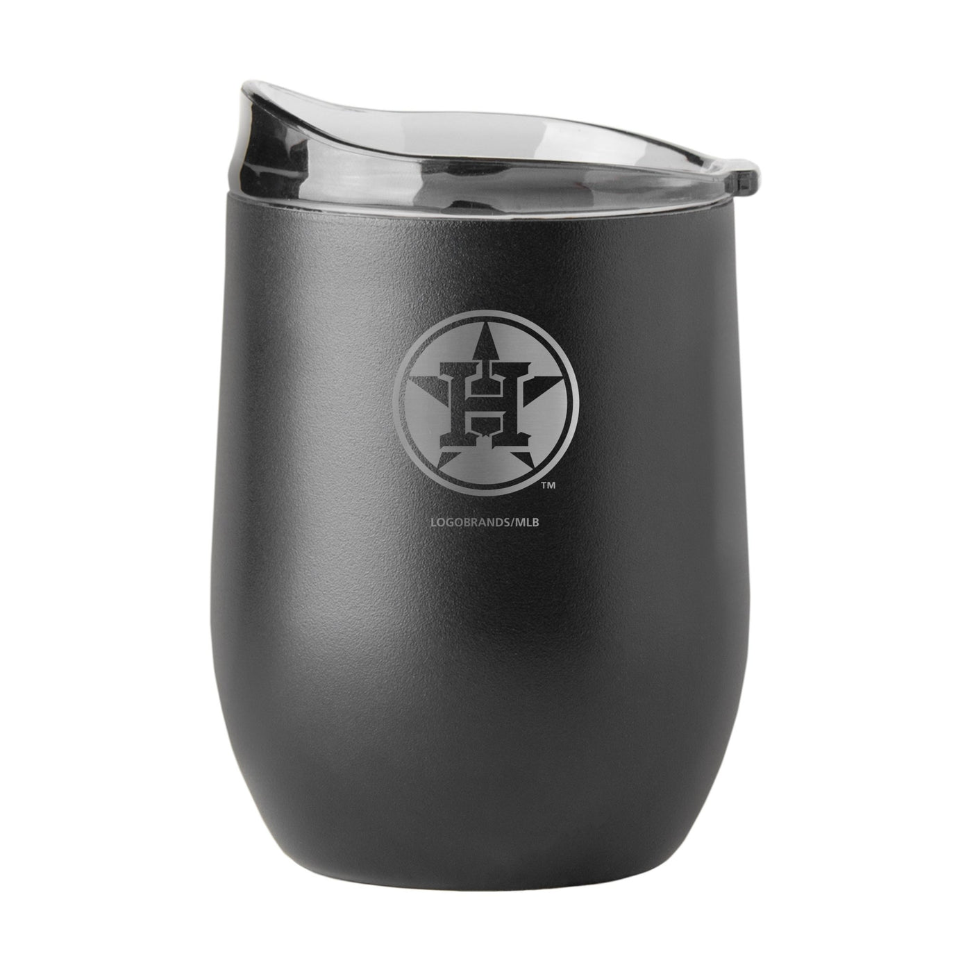 Houston Astros 16oz Etch Black Powder Coat Curved Beverage - Logo Brands