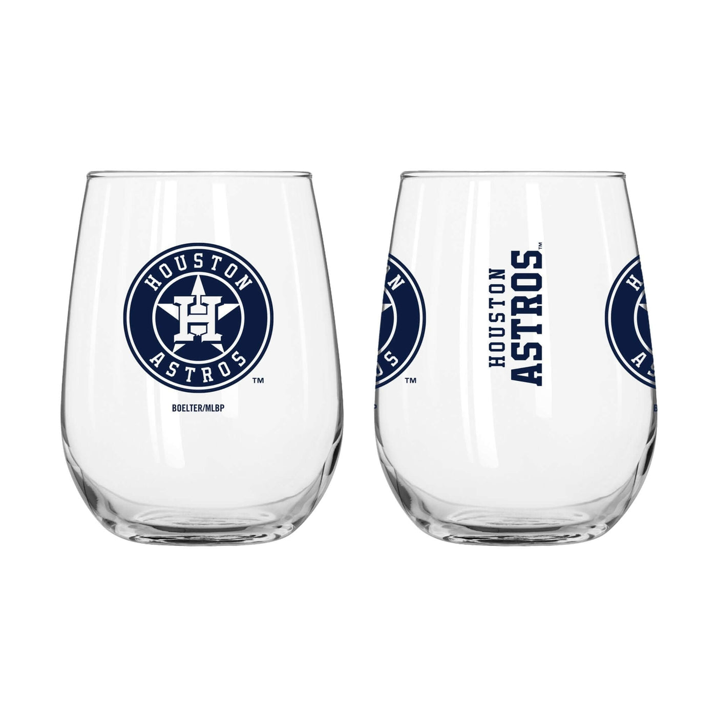 Houston Astros 16oz Gameday Curved Beverage Glass - Logo Brands
