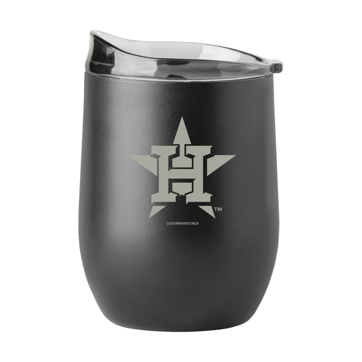 Houston Astros GunMetal 16oz Black Powder Curved Beverage - Logo Brands