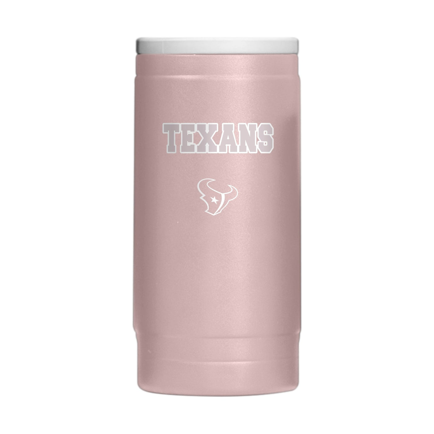 Houston Texans Stencil Powder Coat Slim Can Coolie - Logo Brands