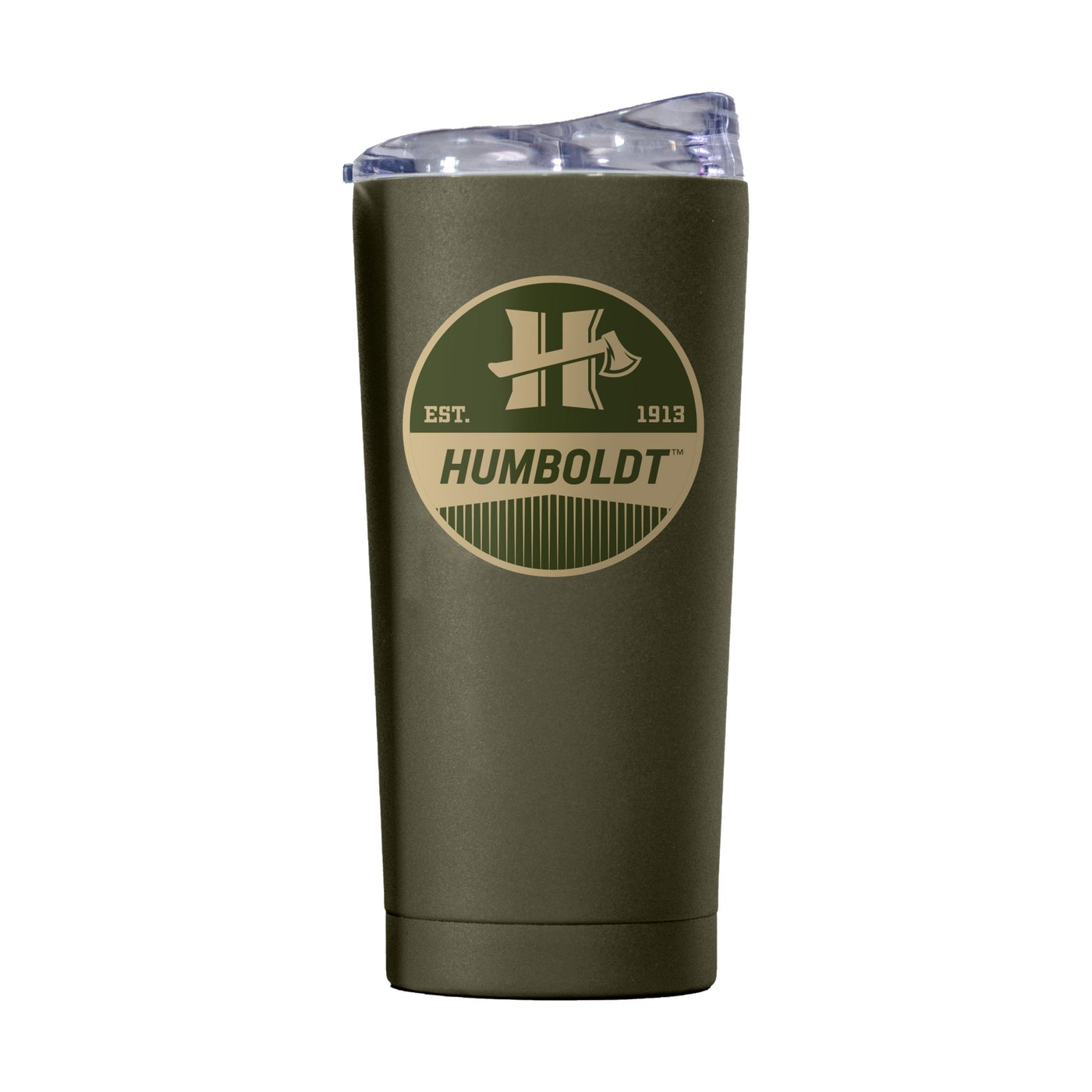 Humboldt State U 20oz Olive Badge Powder Coat Tumbler - Logo Brands