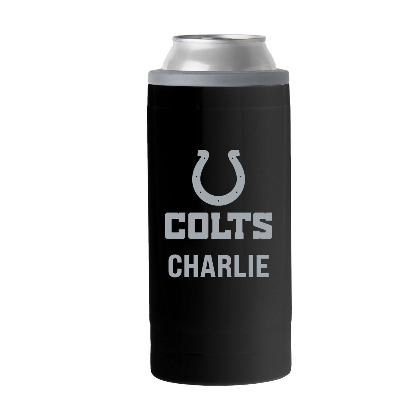 Indianapolis Colts Personalized 12oz Black Sim Can Coolie - Logo Brands