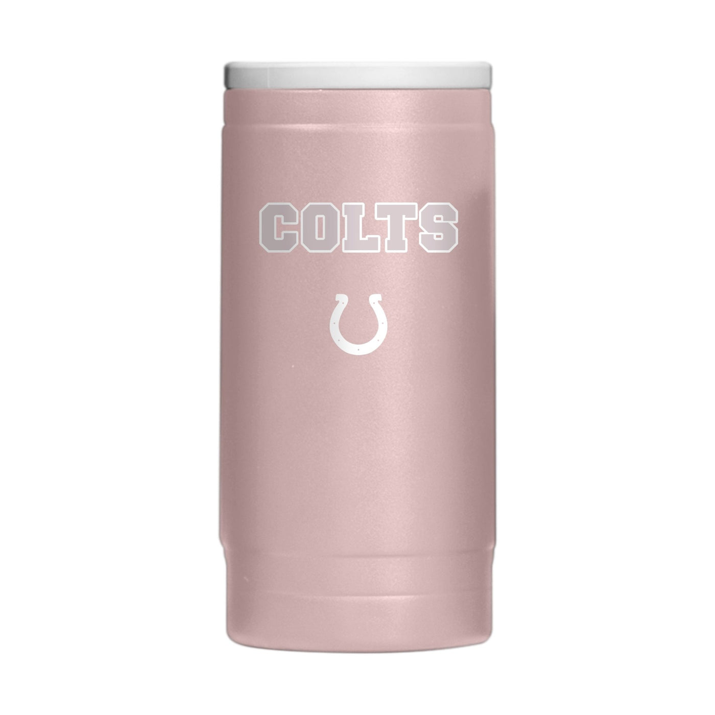 Indianapolis Colts Stencil Powder Coat Slim Can Coolie - Logo Brands