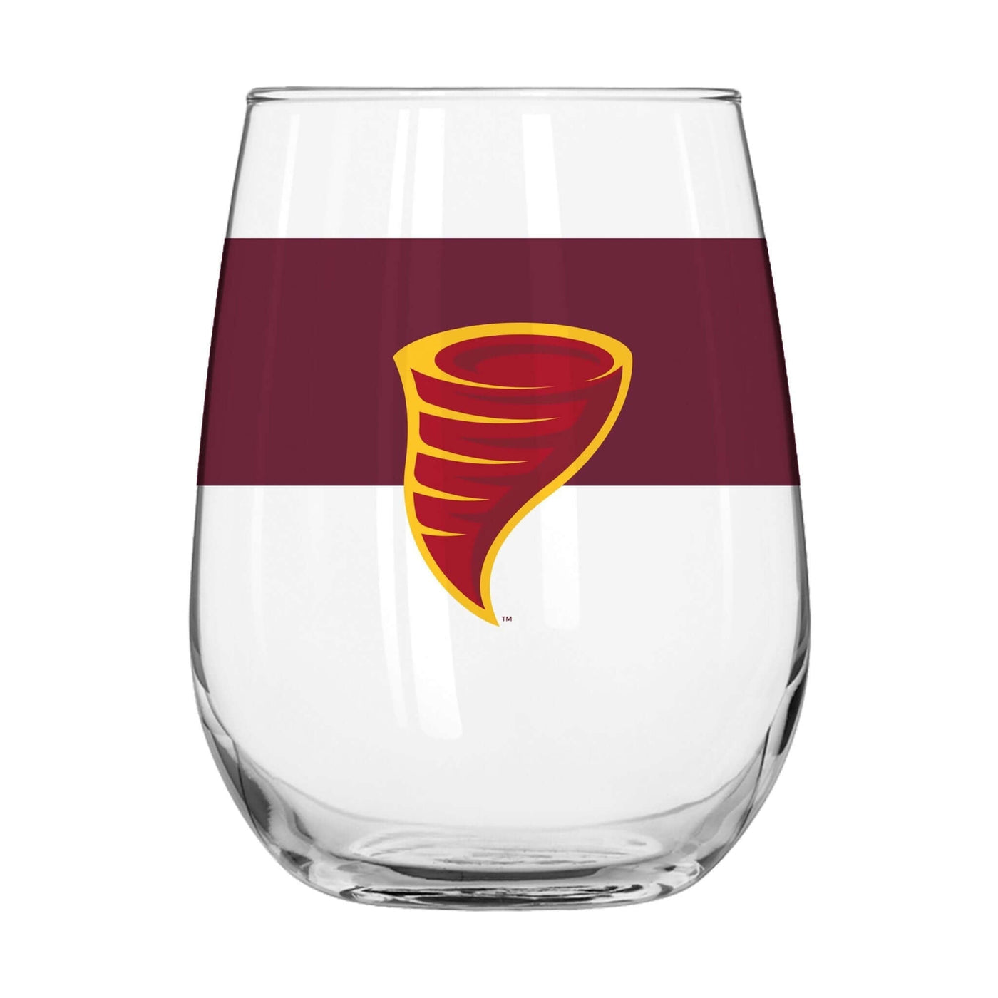 Iowa State 16oz Color Block Curved Beverage Glass - Logo Brands