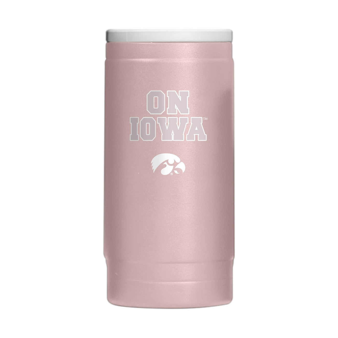 Iowa Stencil Powder Coat Slim Can Coolie - Logo Brands