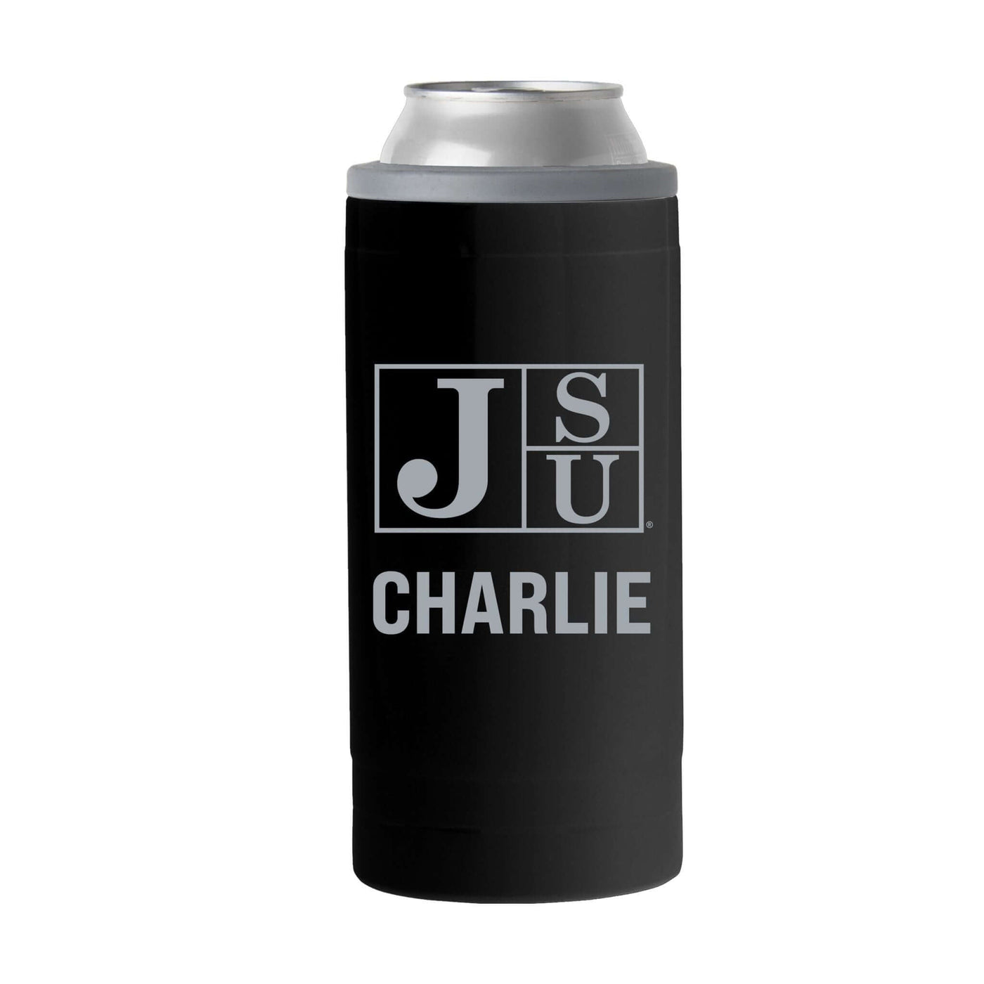 Jackson State Personalized 12oz Black Sim Can Coolie - Logo Brands