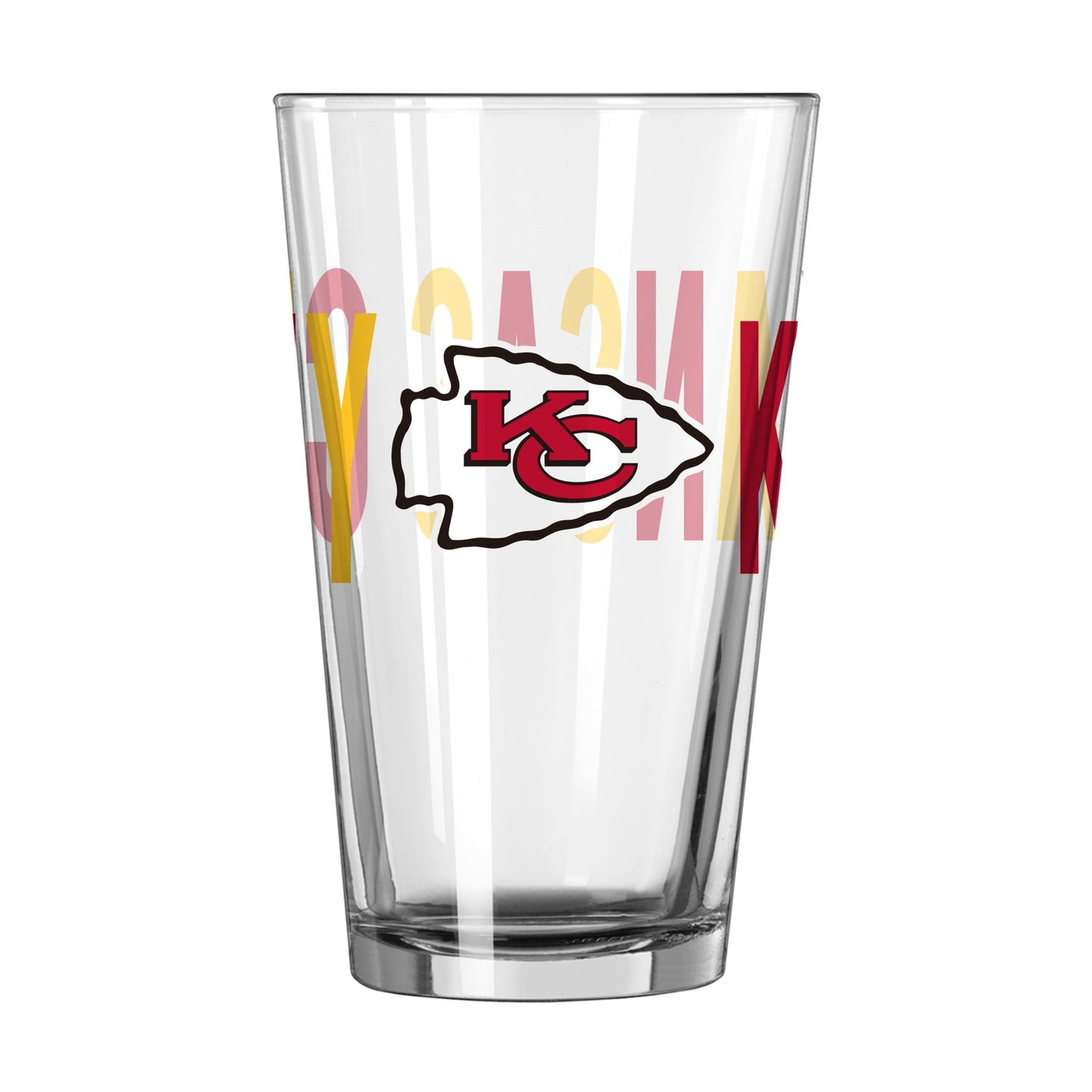 Kansas City Chiefs 16oz Overtime Pint Glass - Logo Brands