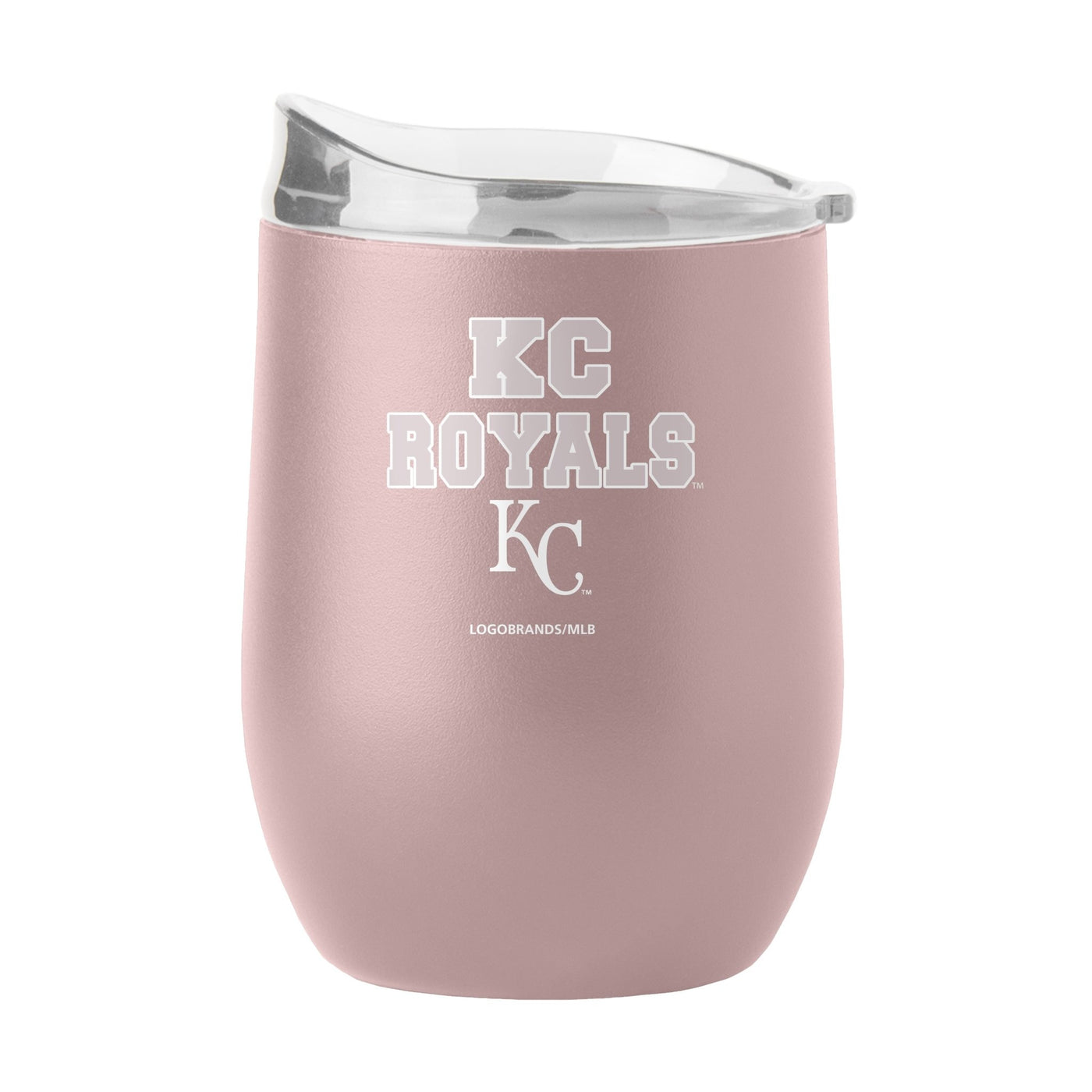 Kansas City Royals 16oz Stencil Powder Coat Curved Beverage - Logo Brands