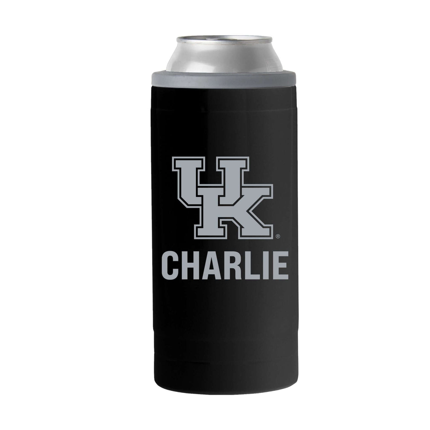 Kentucky Personalized 12oz Black Sim Can Coolie - Logo Brands