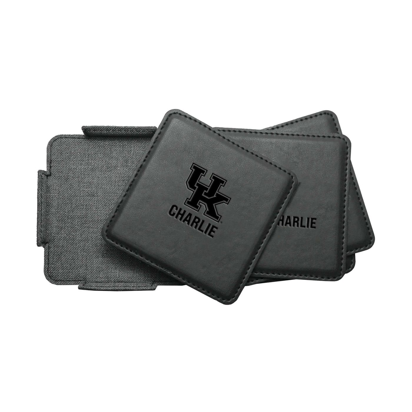 Kentucky Personalized Leatherette Coaster Set - Logo Brands