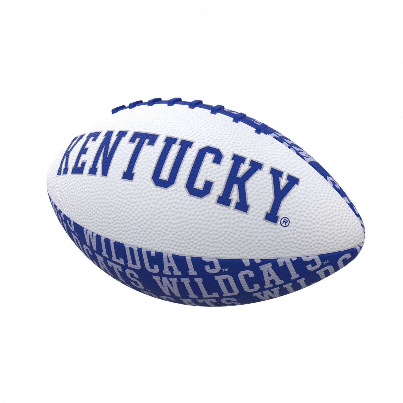 Kentucky Repeating Mini-Size Rubber Football - Logo Brands