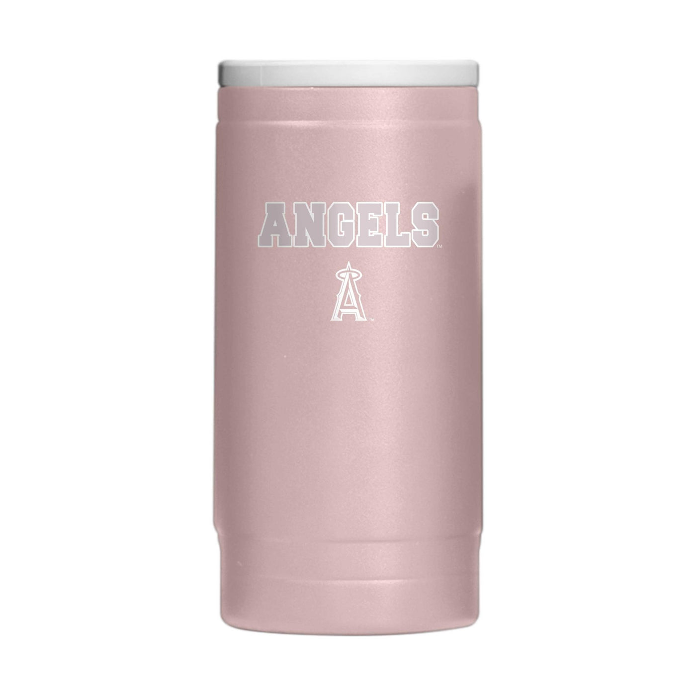 LA Angels Stencil Powder Coat Slim Can Coolie - Logo Brands