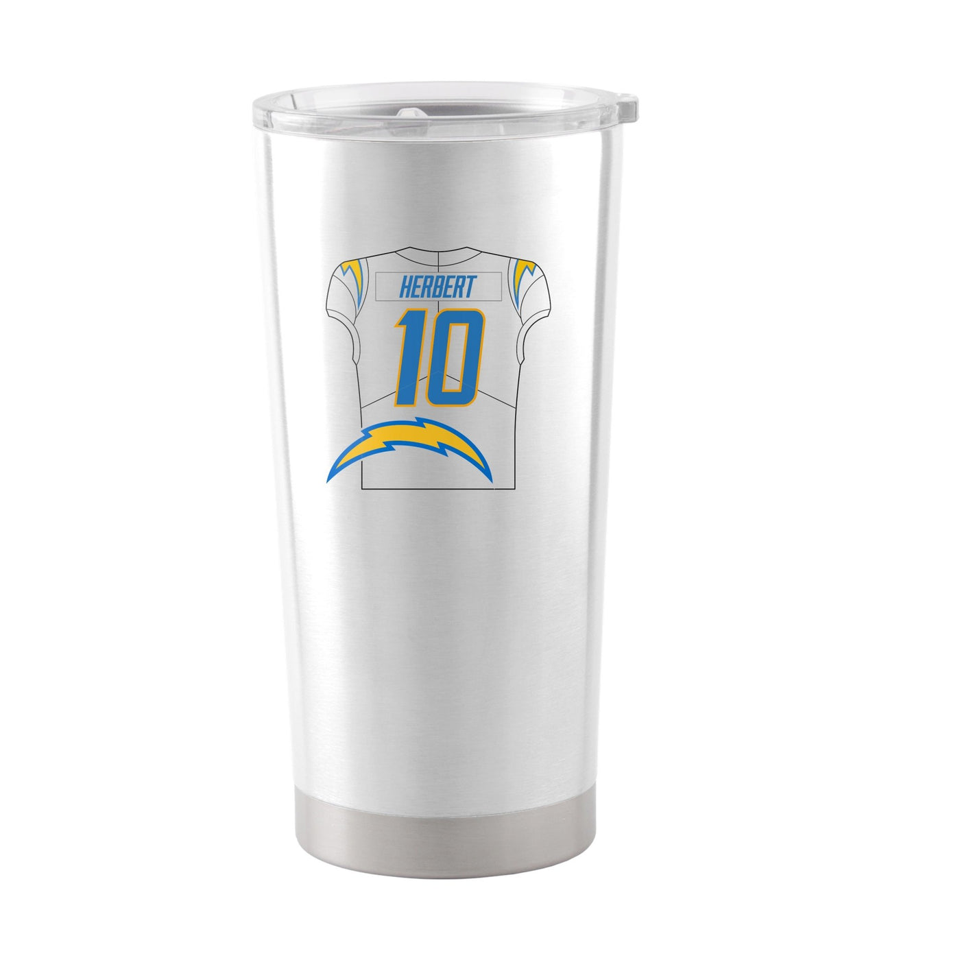 LA Chargers Justin Herbert 20oz Stainless Steel Tumbler - Logo Brands