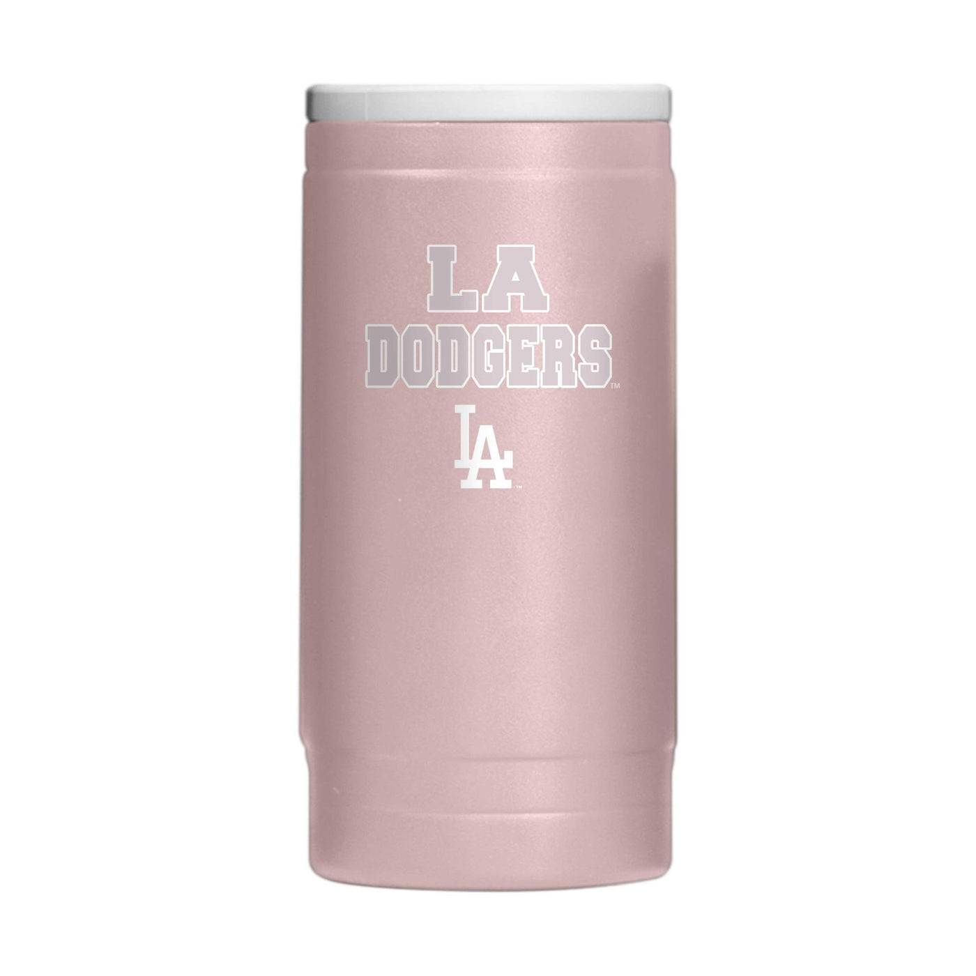 LA Dodgers Stencil Powder Coat Slim Can Coolie - Logo Brands