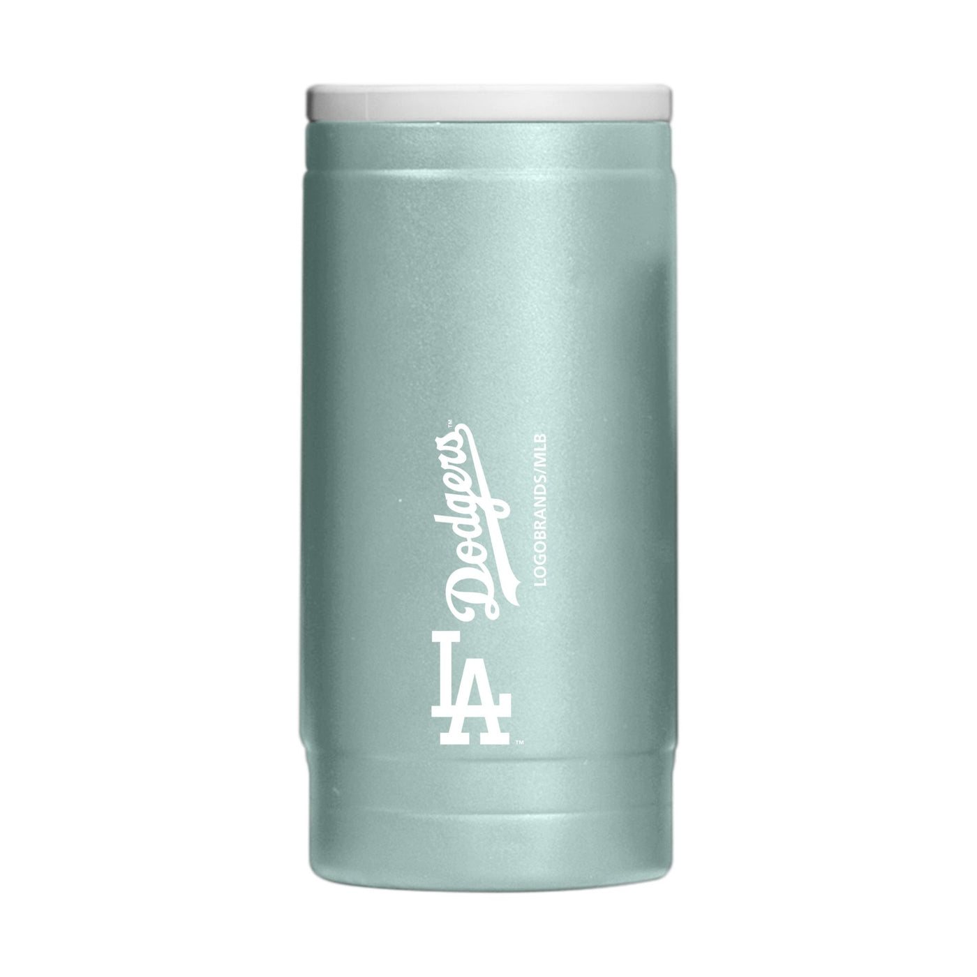 LA Dodgers Vertical Powder Coat Slim Can Coolie - Logo Brands