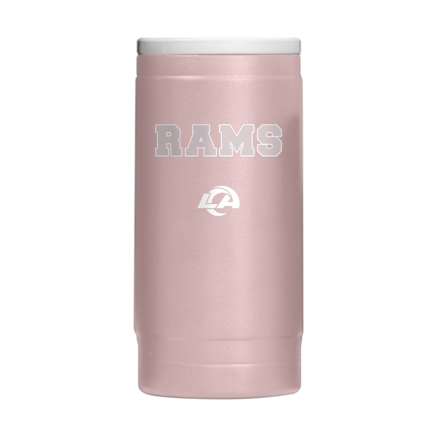 LA Rams Stencil Powder Coat Slim Can Coolie - Logo Brands