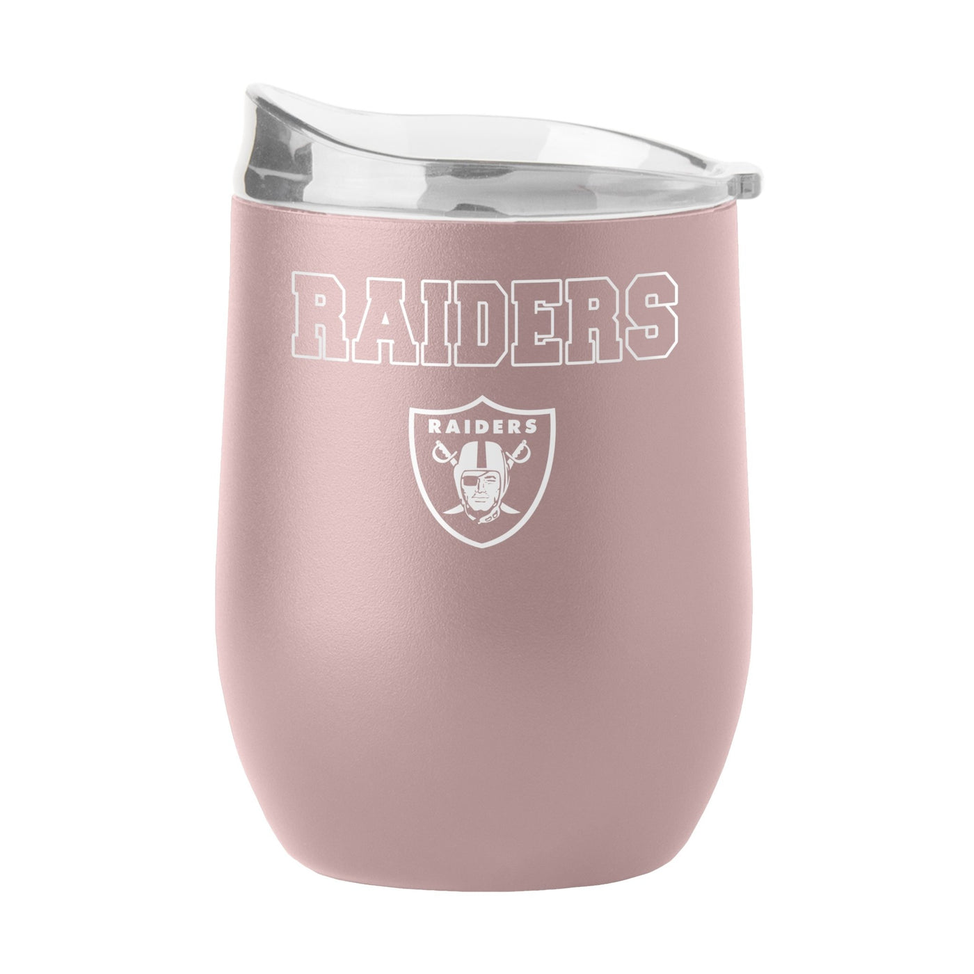 Las Vegas Raiders 16oz Stencil Powder Coat Curved Beverage - Logo Brands
