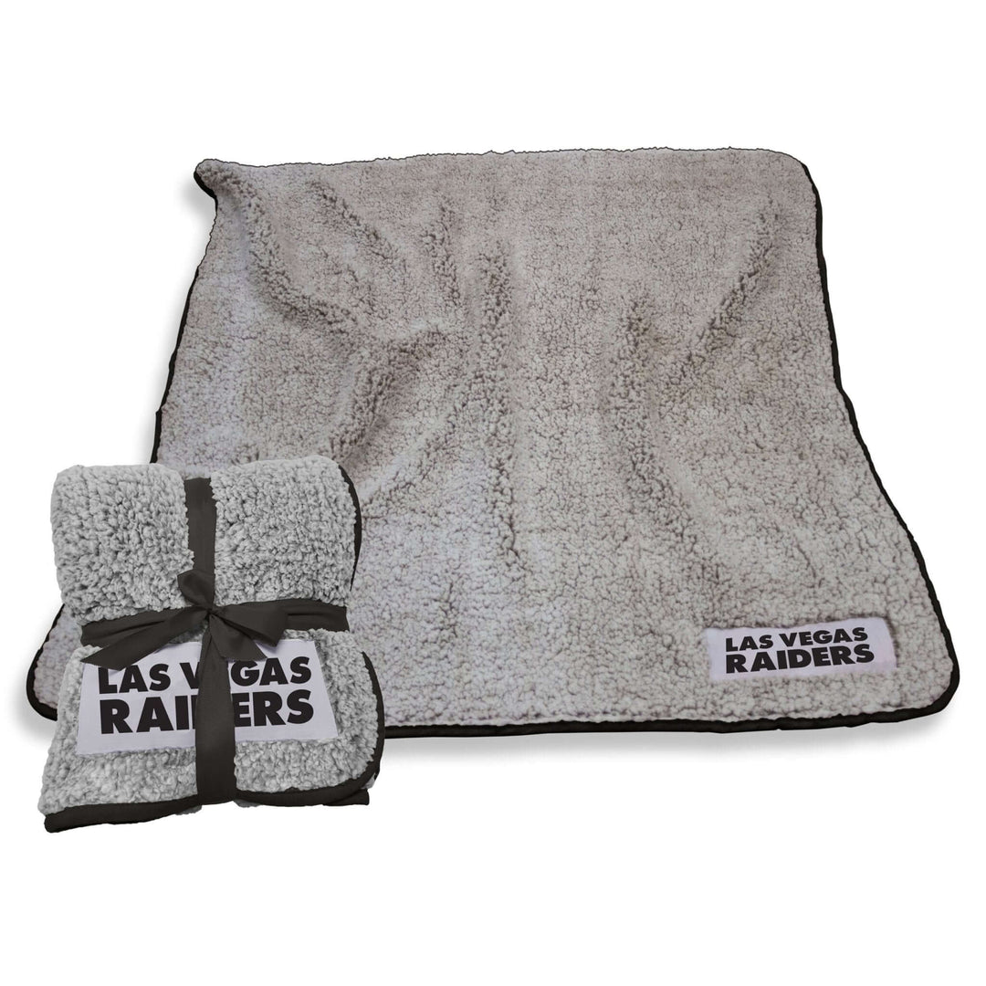 Las Vegas Raiders Fleece deals Throw Blanket With Crocheted Border