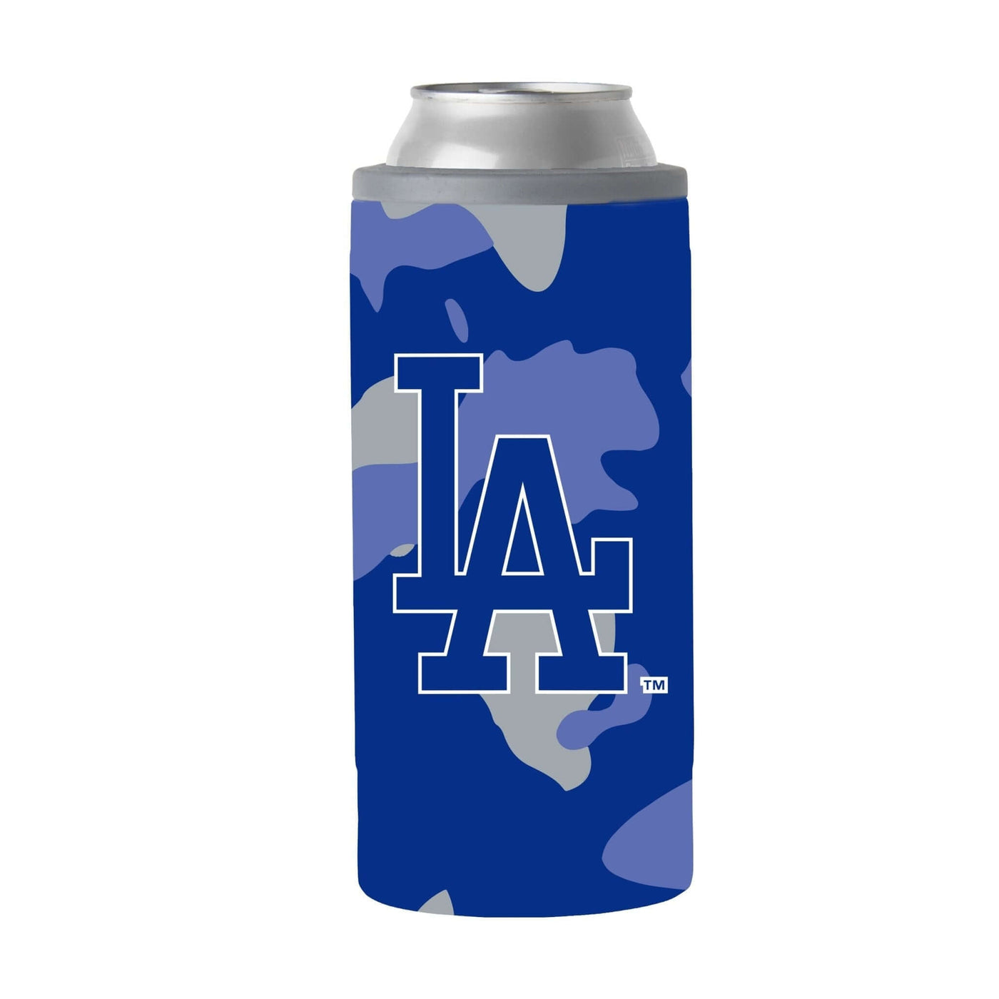 Los Angeles Dodgers 12oz Camo Slim Can Coolie - Logo Brands