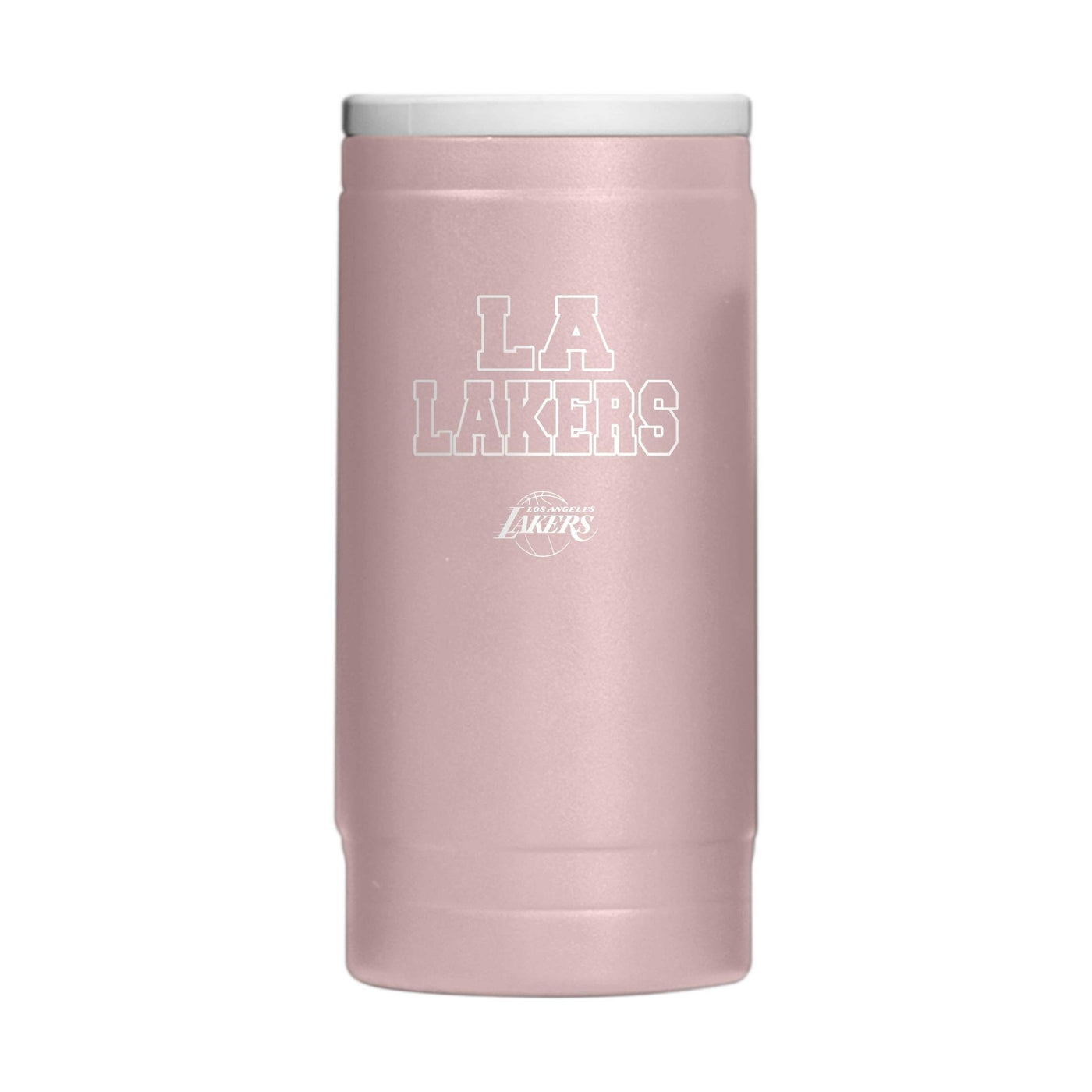 Los Angeles Lakers Stencil Powder Coat Slim Can Coolie - Logo Brands