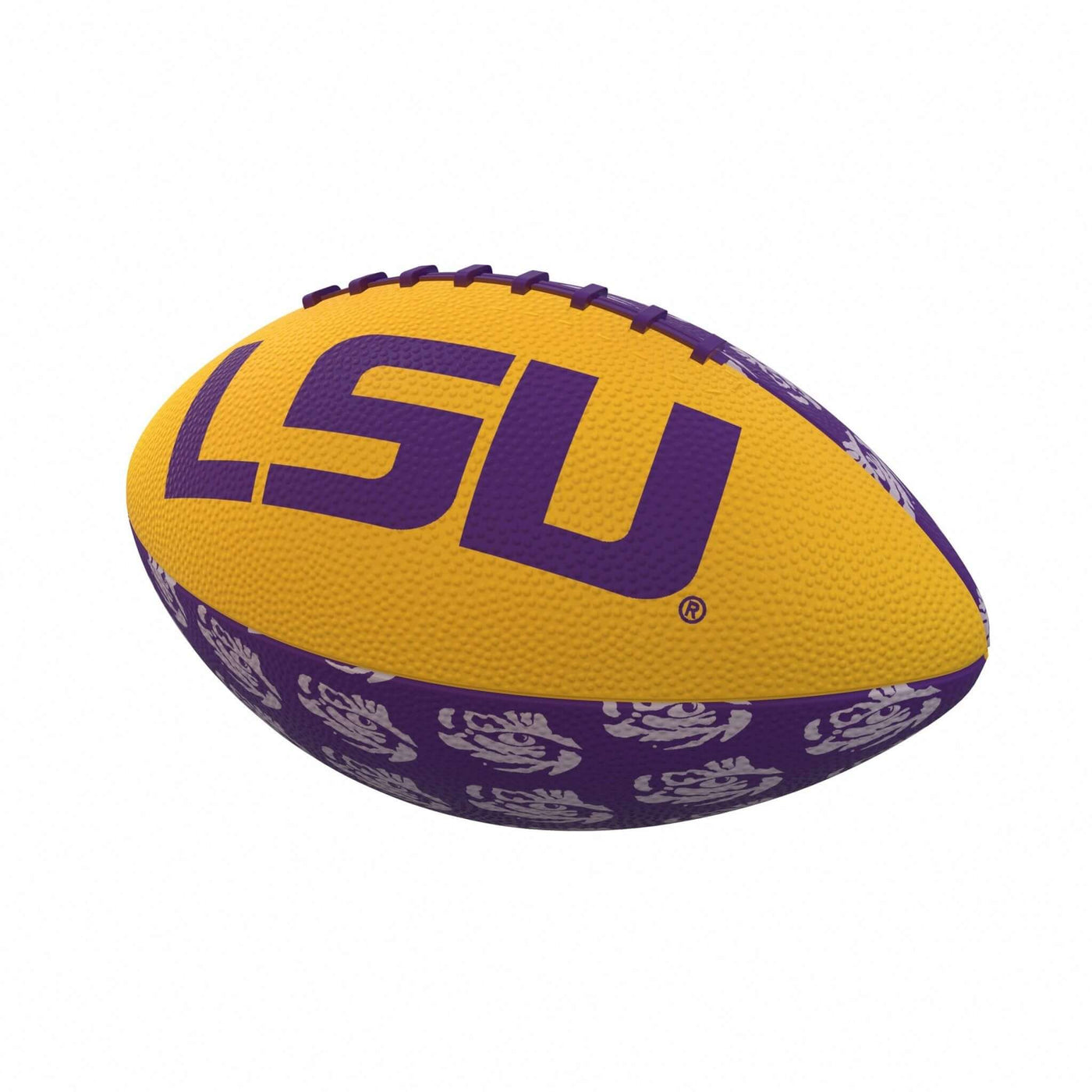 LSU Repeating Mini-Size Rubber Football - Logo Brands
