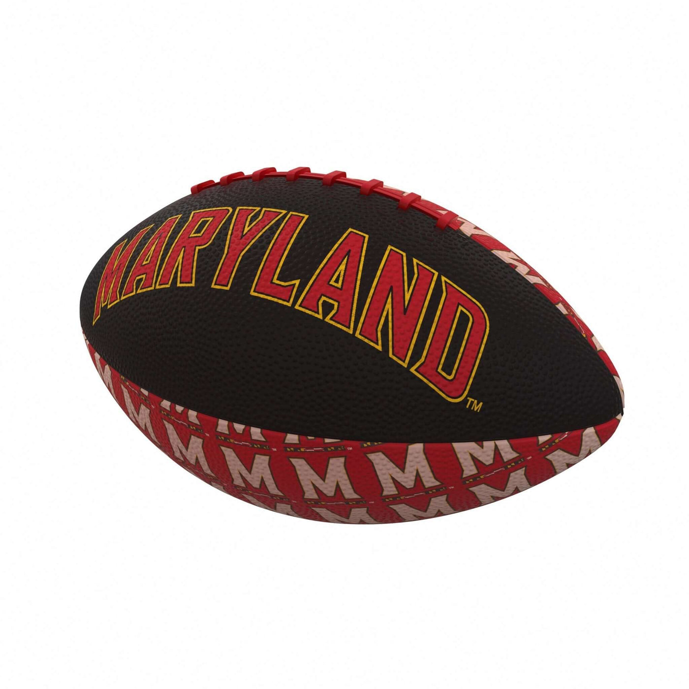 Maryland Repeating Mini-Size Rubber Football - Logo Brands