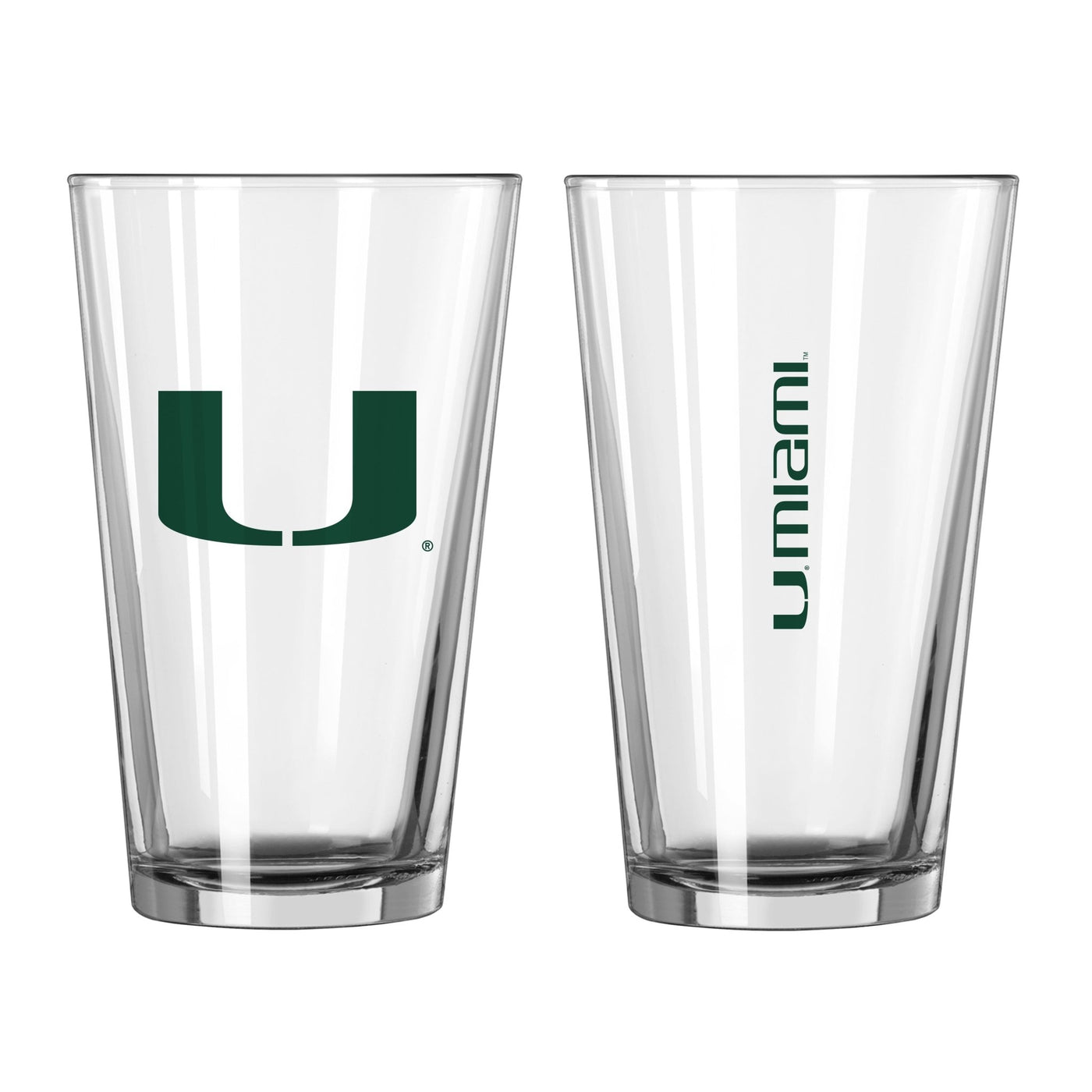 Miami 16oz Gameday Pint Glass - Logo Brands