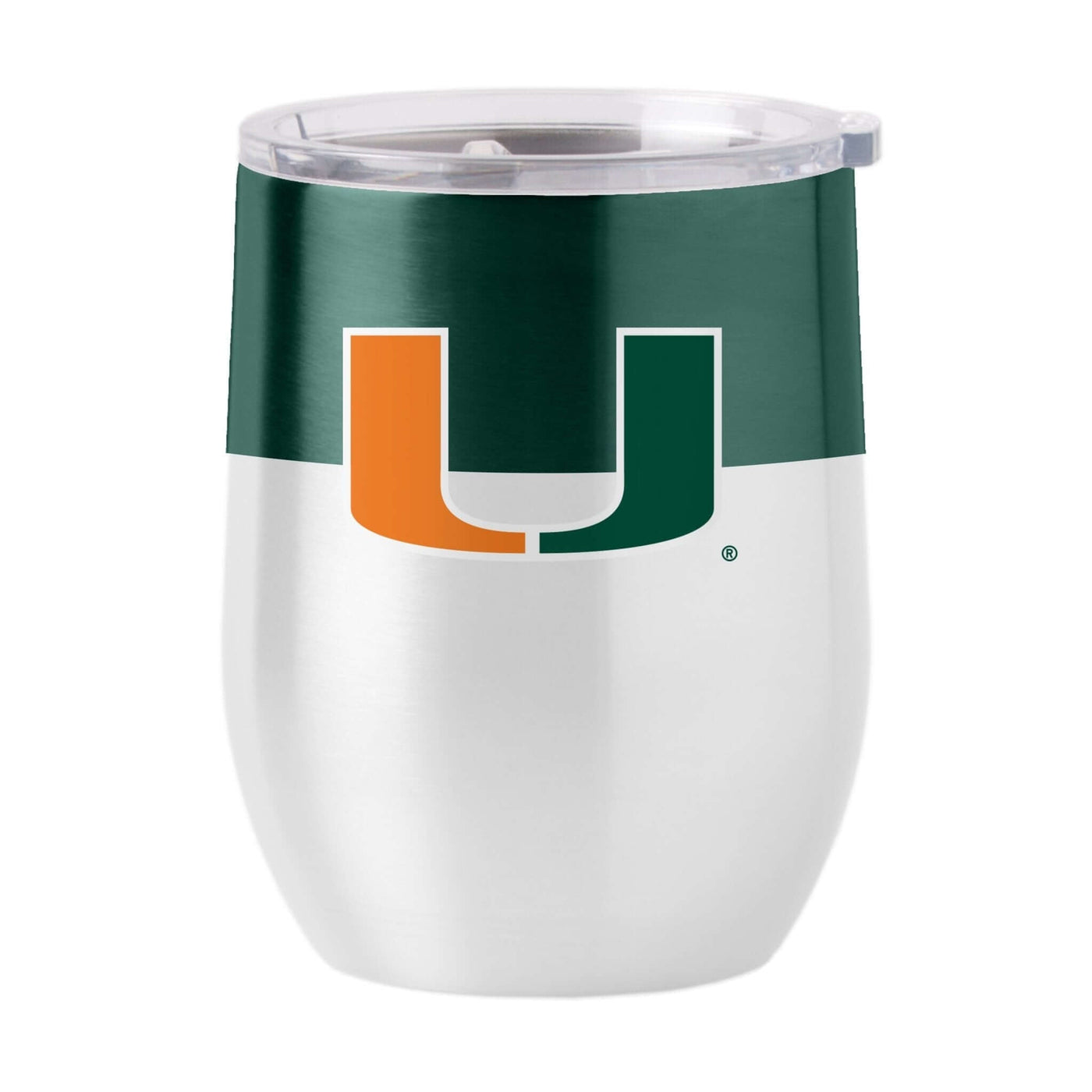 Miami 16oz Gameday Stainless Curved Beverage - Logo Brands