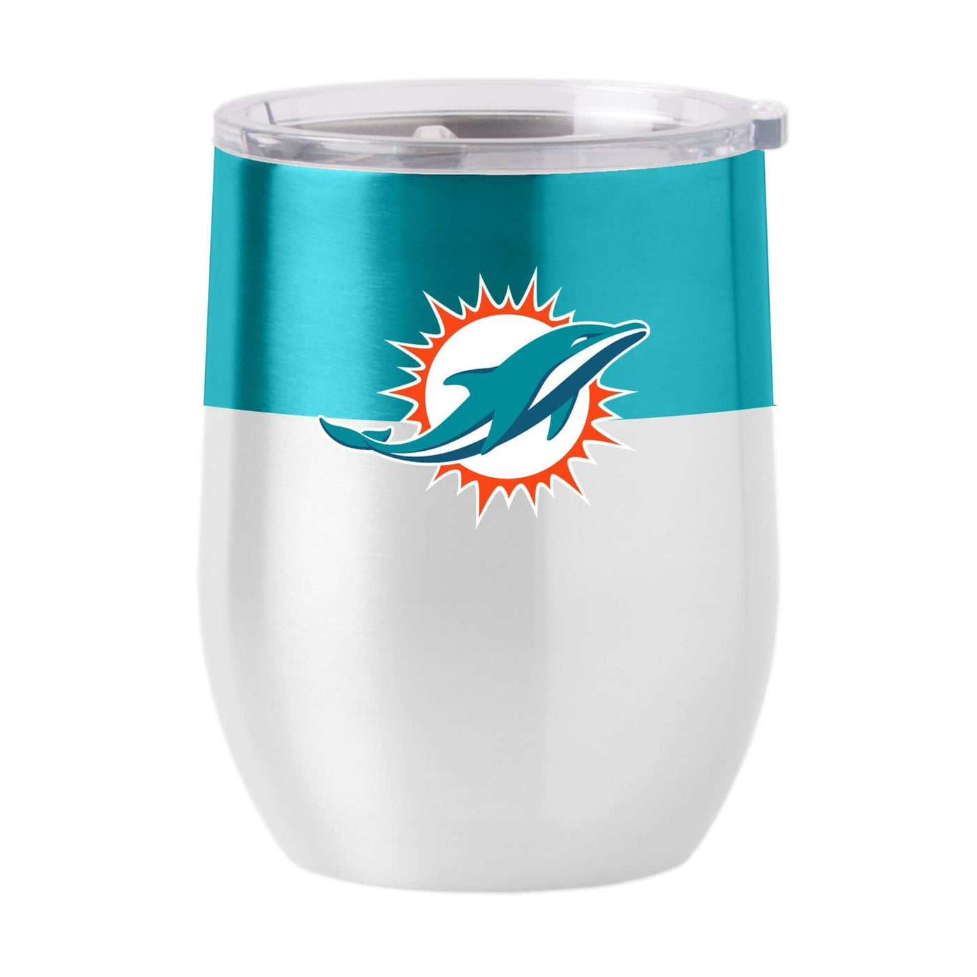 Miami Dolphins 16oz Colorblock Stainless Curved Beverage - Logo Brands