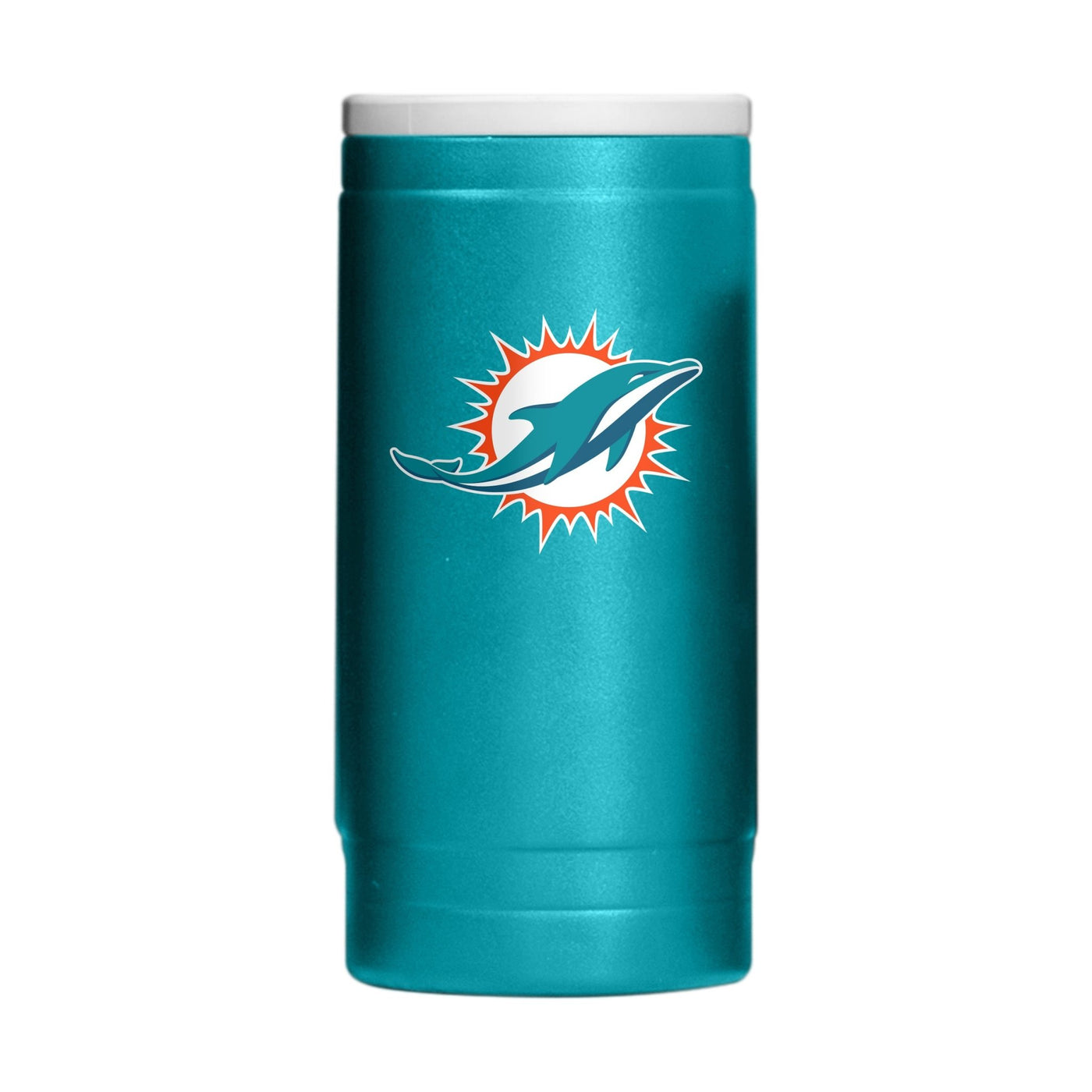 Miami Dolphins Flipside Powder Coat Slim Can Coolie - Logo Brands