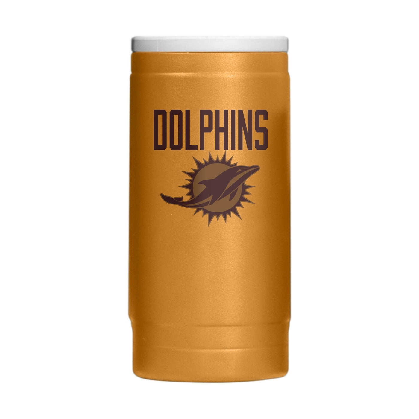 Miami Dolphins Huddle Powder Coat Slim Can Coolie - Logo Brands