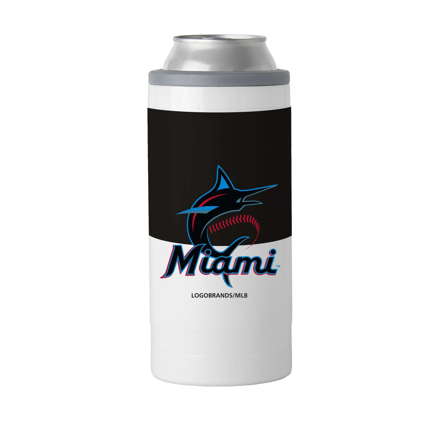 Miami (Florida) Marlins 12oz Colorblock Slim Can Coolie - Logo Brands