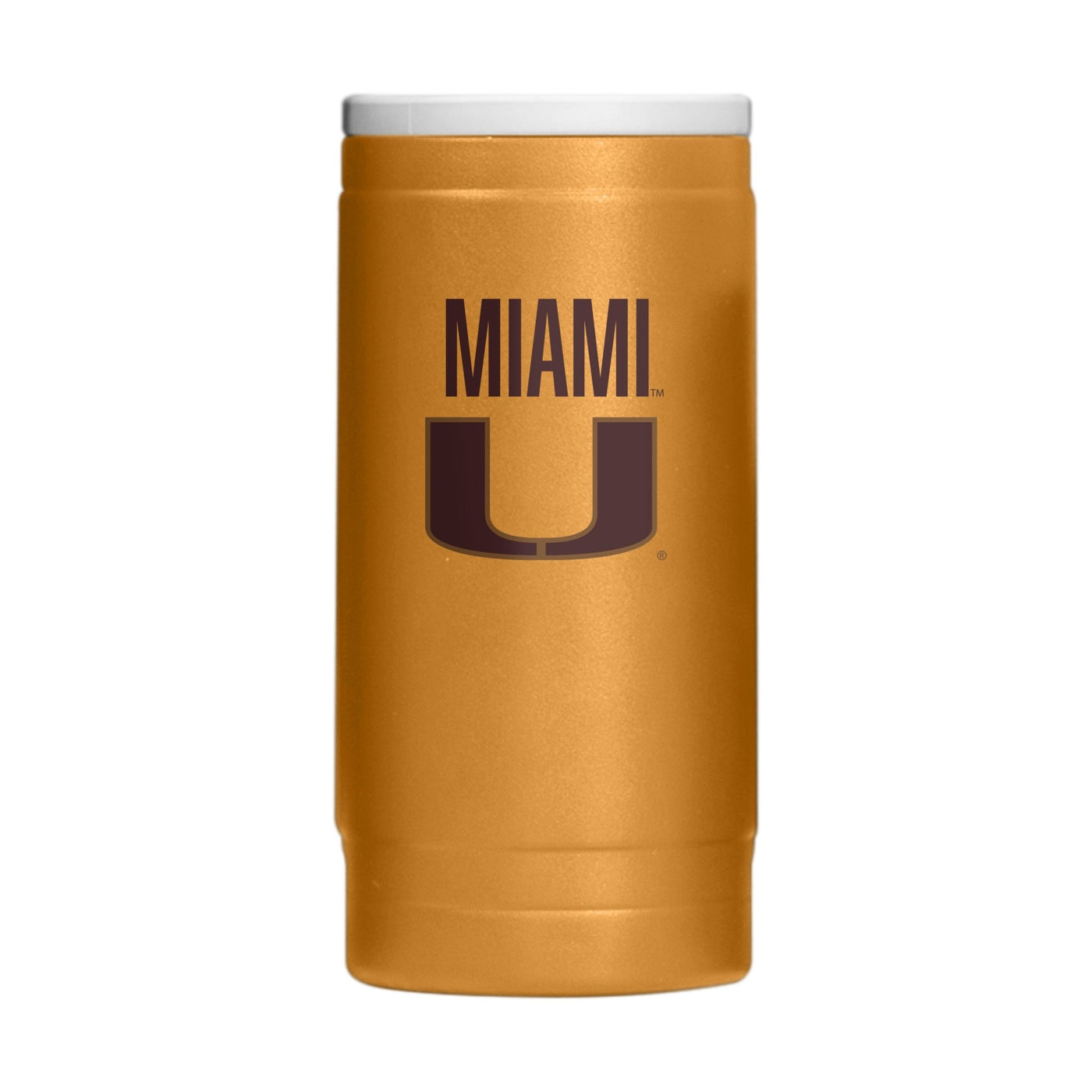 Miami Huddle Powder Coat Slim Can Coolie - Logo Brands