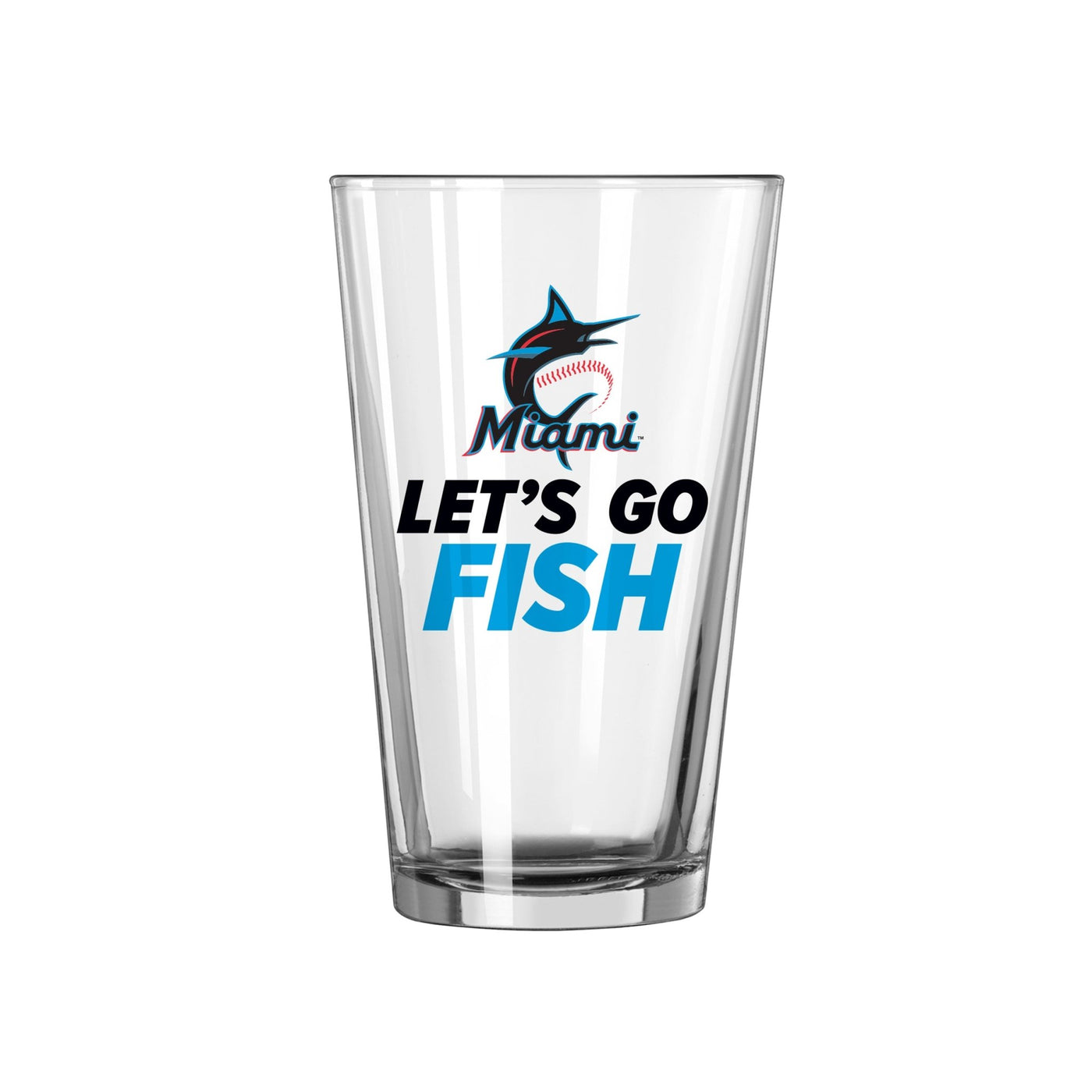 Miami Marlins 16oz Slogan Pint Glass - Logo Brands