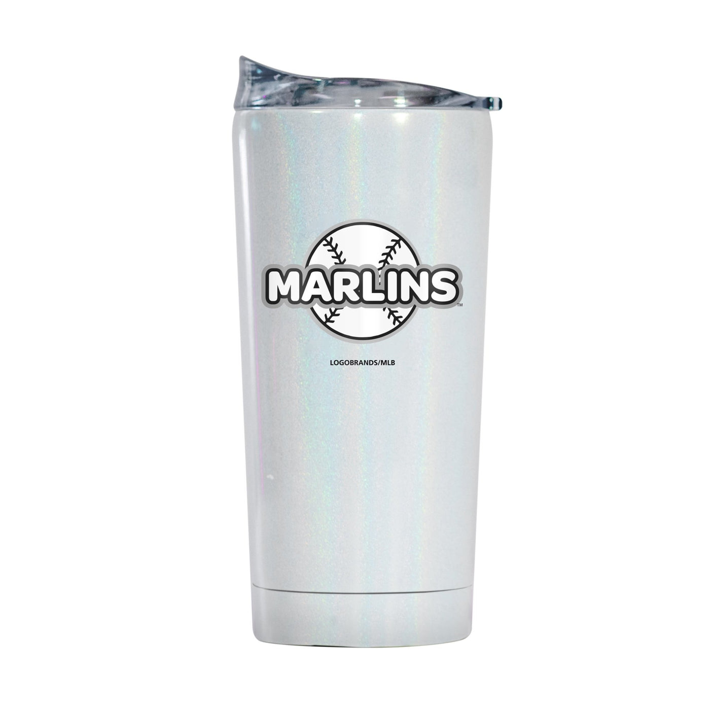 Miami Marlins 20oz Bubble Iridescent Tumbler - Logo Brands