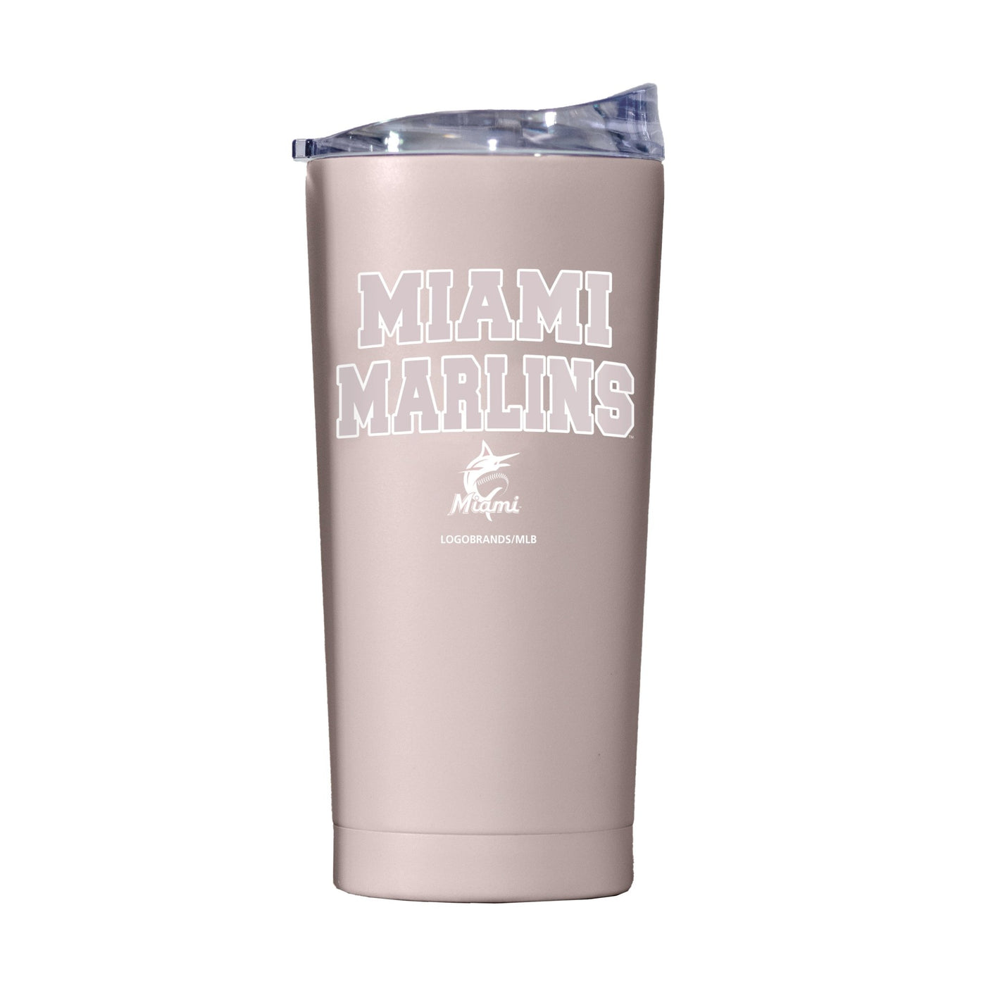Miami Marlins 20oz Stencil Powder Coat Tumbler - Logo Brands