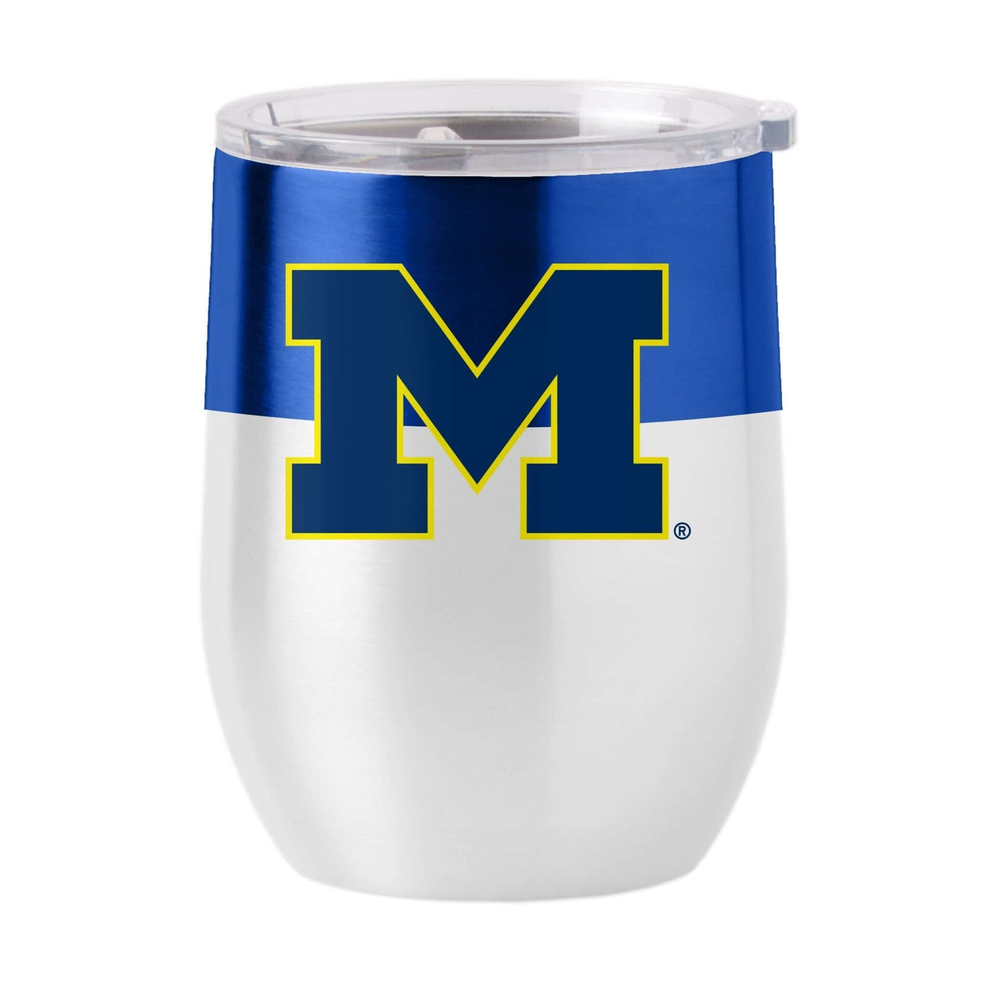 Michigan 16oz Colorblock Stainless Curved Beverage - Logo Brands