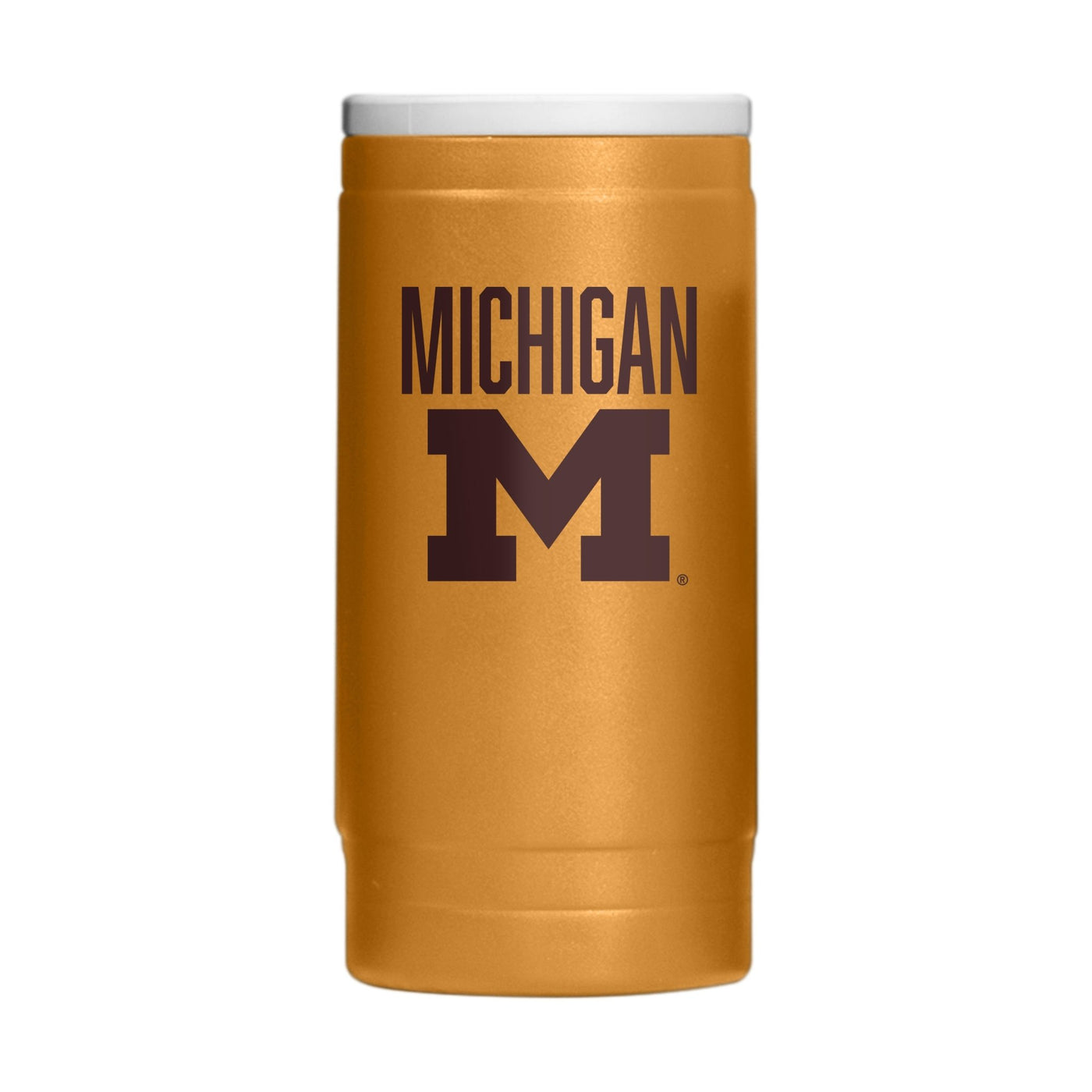 Michigan Huddle Powder Coat Slim Can Coolie - Logo Brands