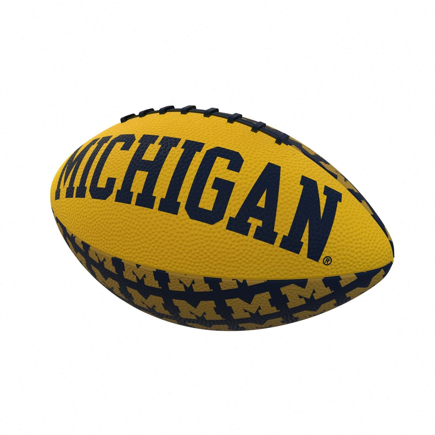 Michigan Repeating Mini-Size Rubber Football - Logo Brands