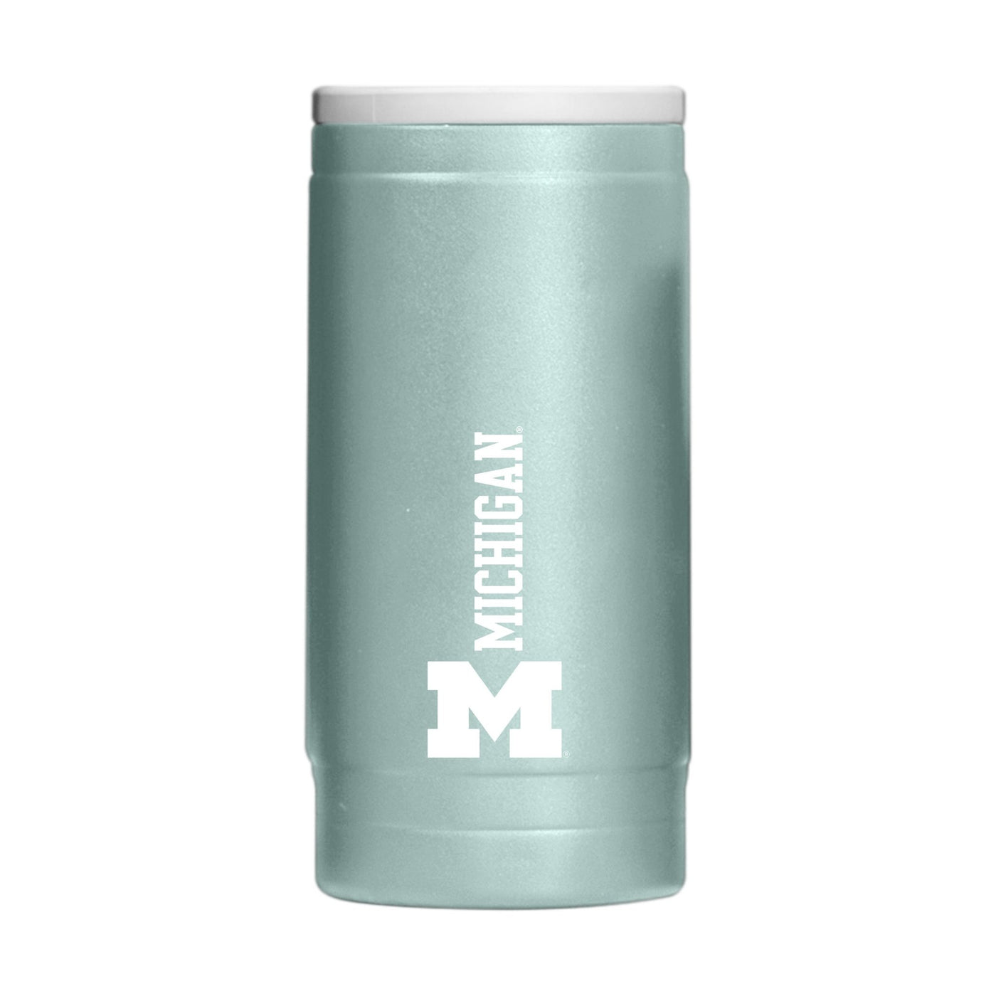 Michigan Vertical Powder Coat Slim Can Coolie - Logo Brands