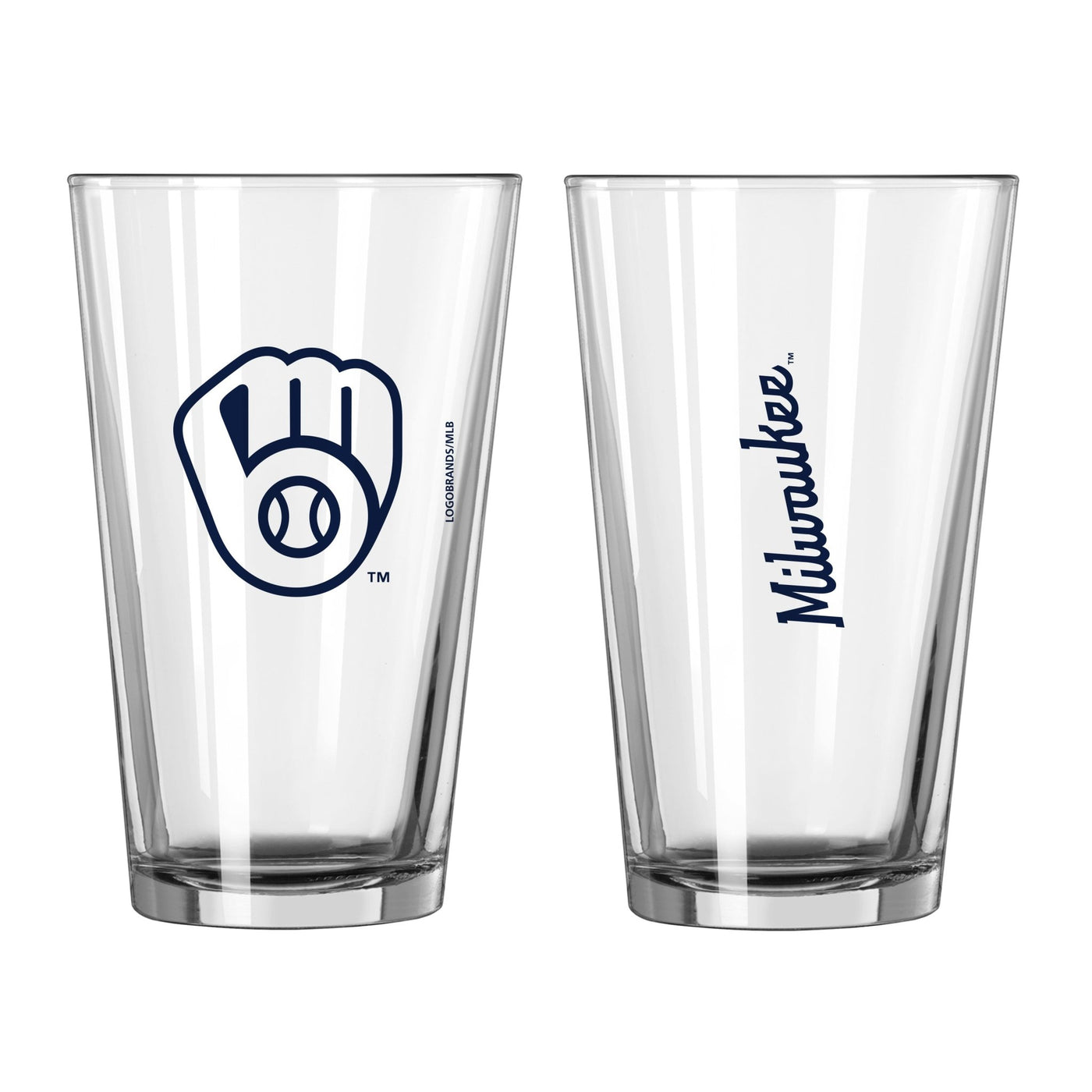 Milwaukee Brewers 16oz Gameday Pint Glass - Logo Brands