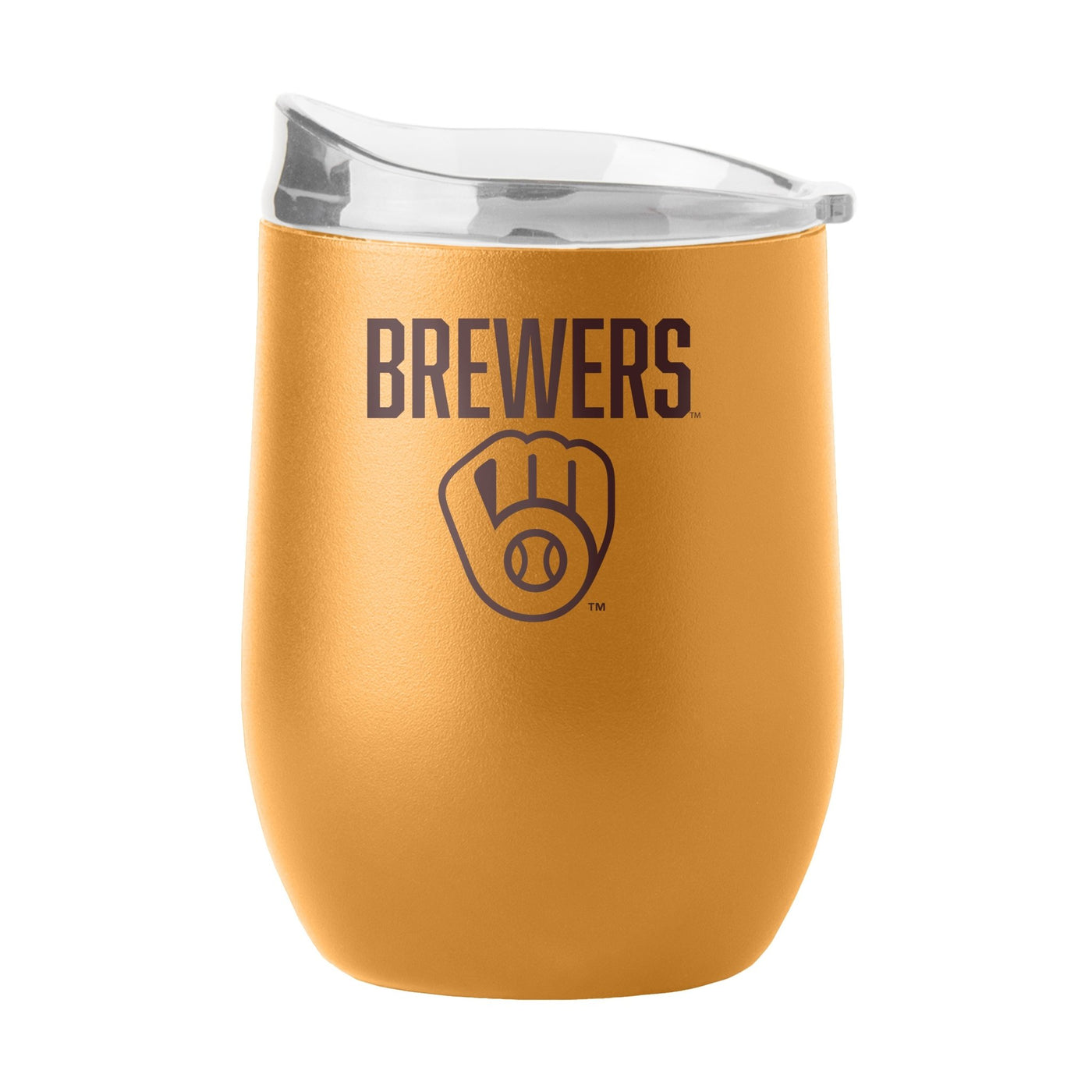 Milwaukee Brewers 16oz Huddle Powder Coat Curved Beverage - Logo Brands