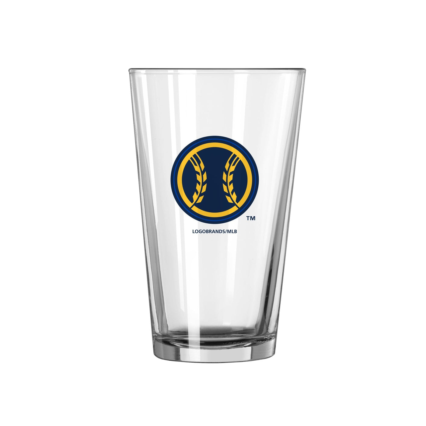 Milwaukee Brewers 16oz Wheat Ball Pint Glass - Logo Brands