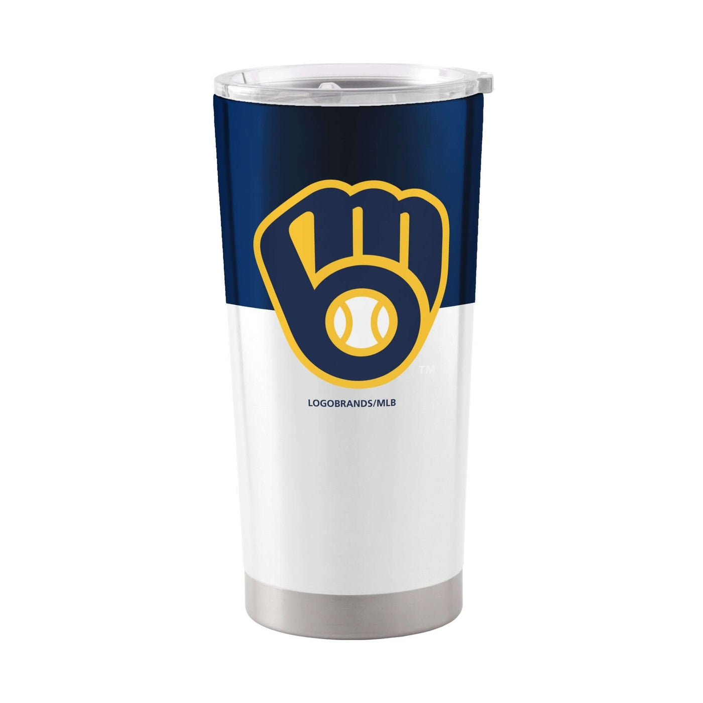 Milwaukee Brewers 20oz Colorblock Stainless Tumbler - Logo Brands