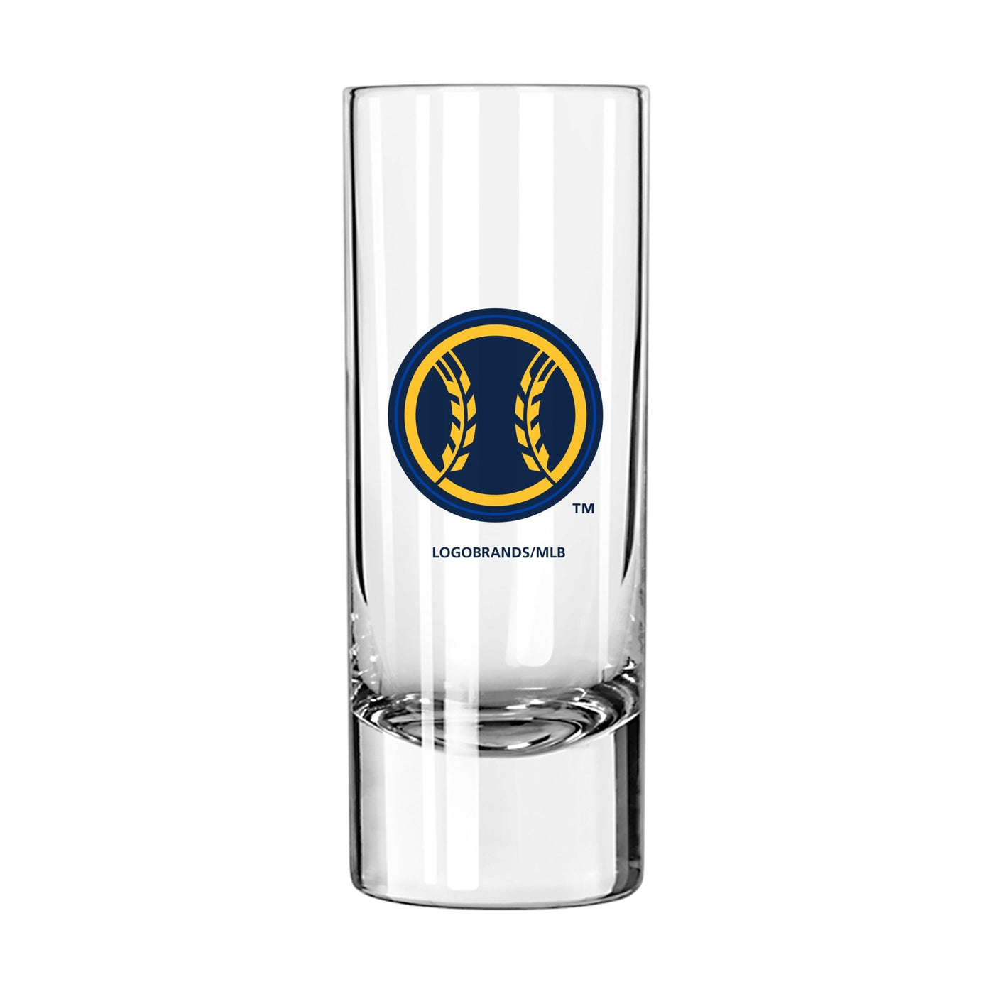 Milwaukee Brewers 2.5oz Wheat Ball Glass Shooter - Logo Brands