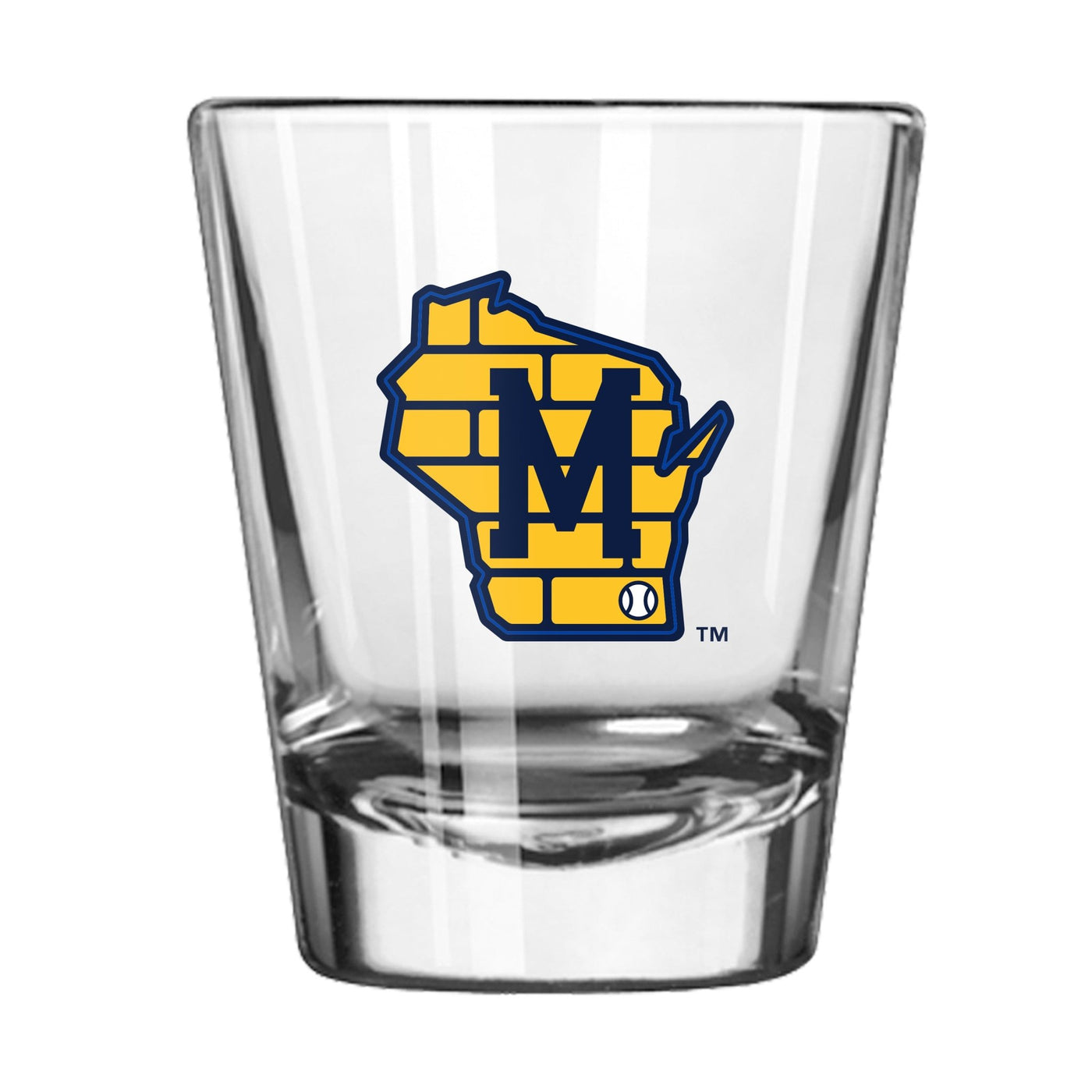 Milwaukee Brewers 2oz Letterman Shot Glass - Logo Brands