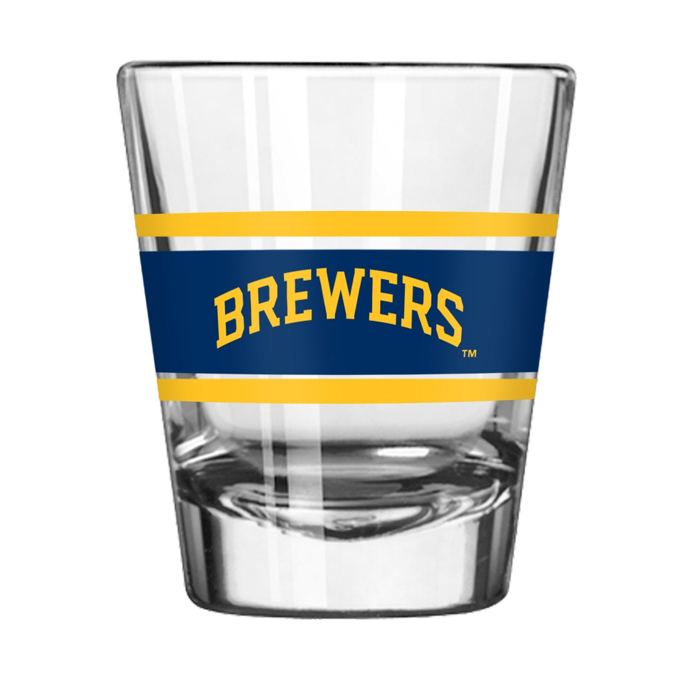 Milwaukee Brewers 2oz Stripe Shot Glass - Logo Brands