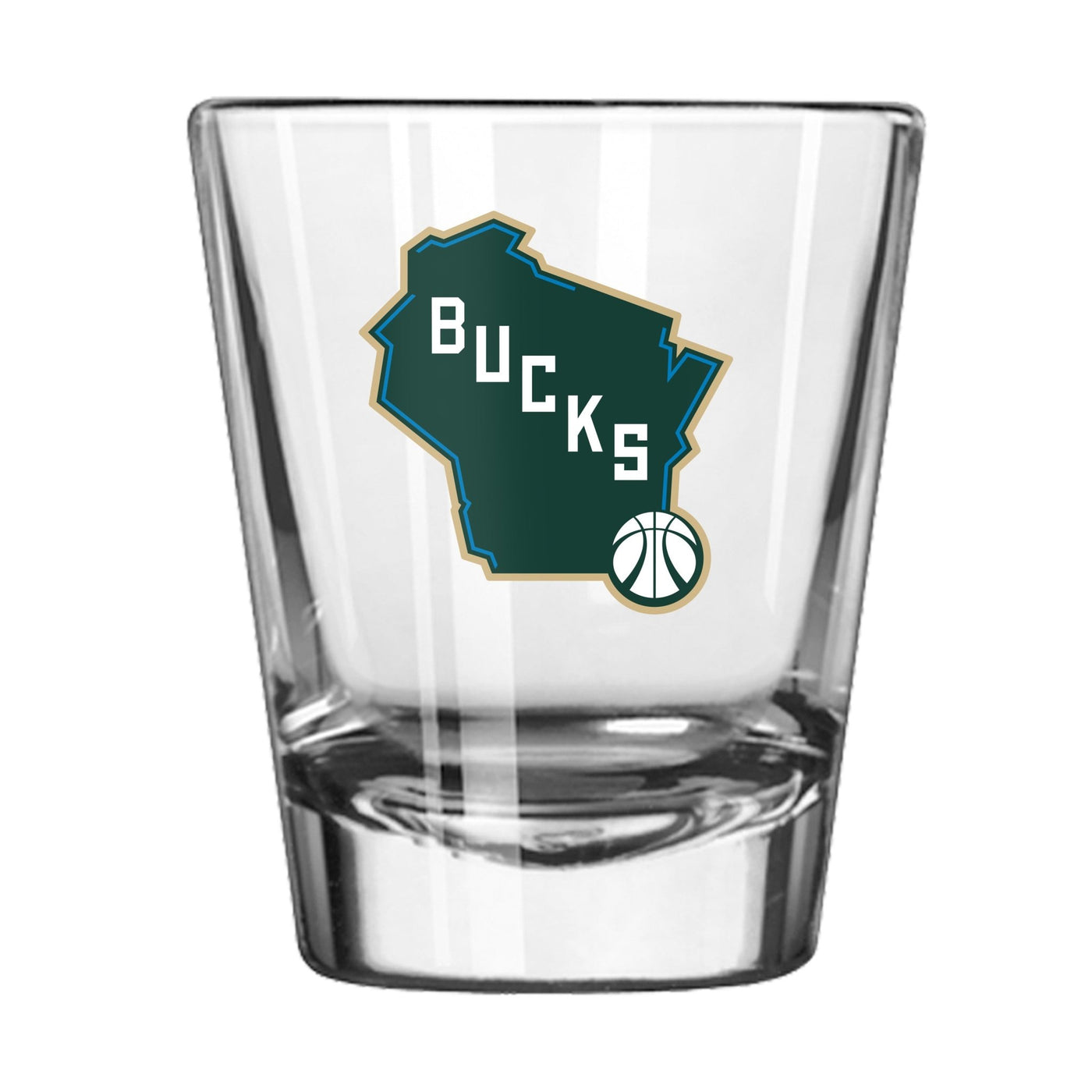 Milwaukee Bucks 2oz State Logo Shot Glass - Logo Brands