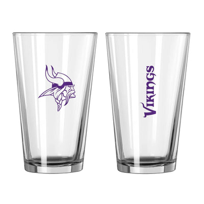 Minnesota Vikings 16oz Gameday Pint Glass - Logo Brands