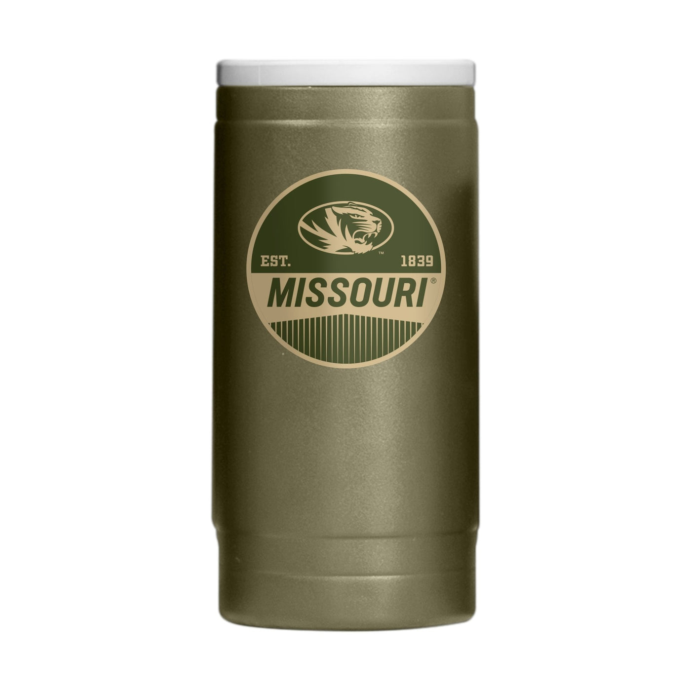 Missouri 12oz Badge Powdercoat SlimCan Coolie - Logo Brands